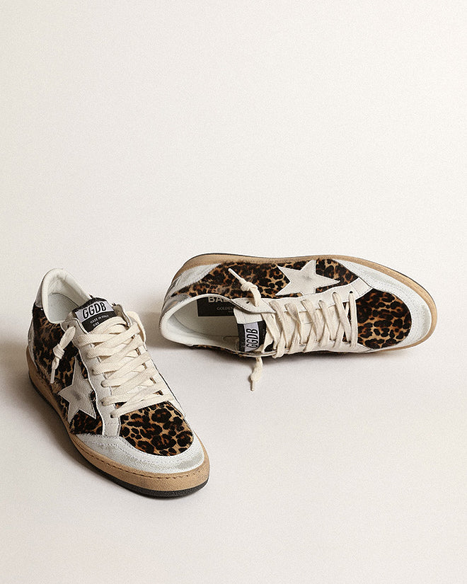 ball star leopard horsy and crack leather with nappa star - leopard/white/silver - Image 3