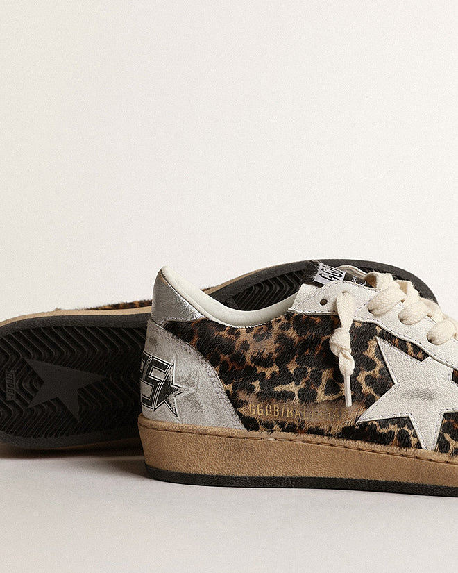 ball star leopard horsy and crack leather with nappa star - leopard/white/silver - Image 4