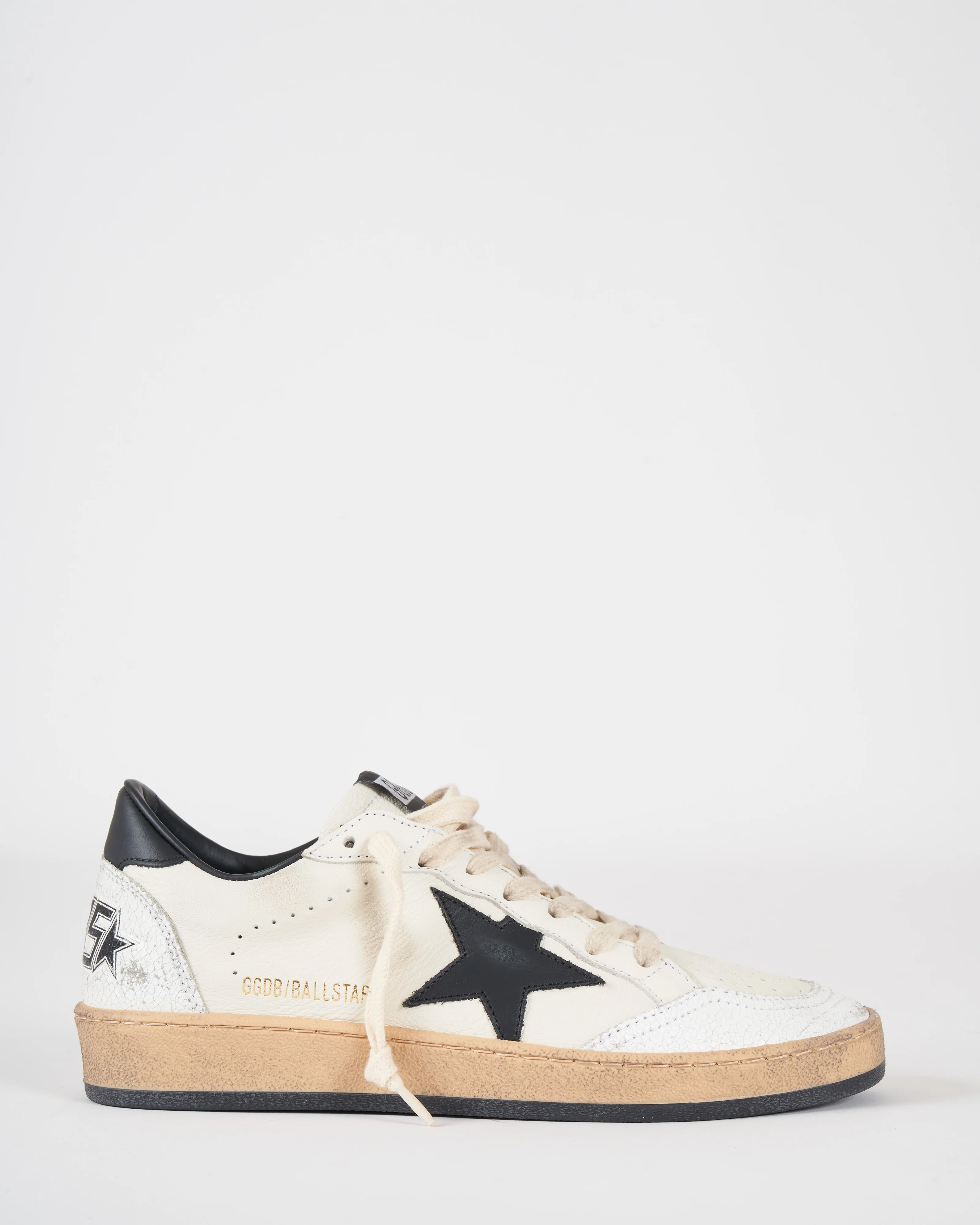 ball star nappa upper heel crack toe - white/black - Image 2