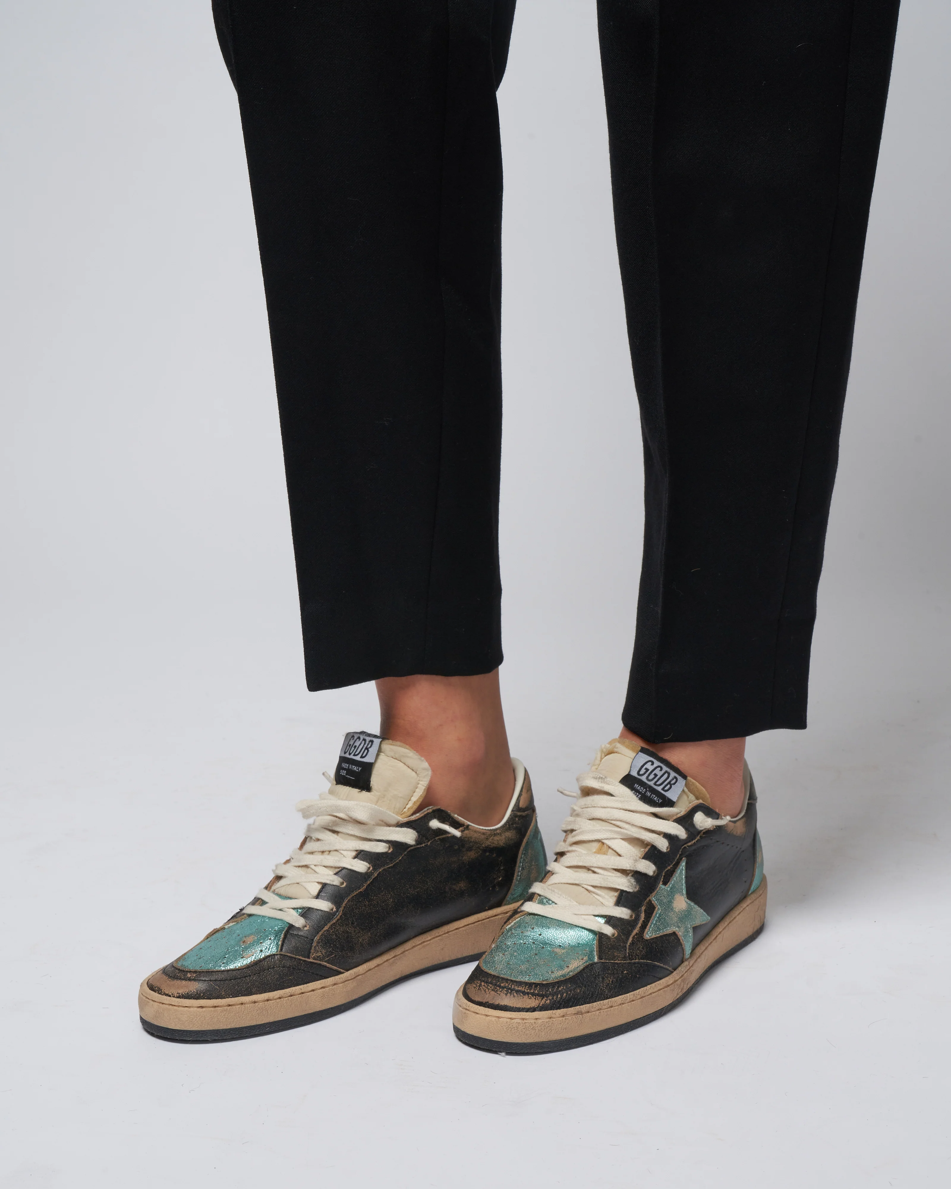 ball star shiny leather vintage laminated star - black/mint - Image 2