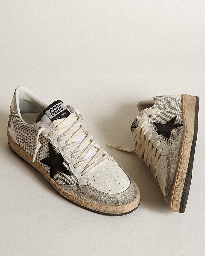 ball star suede star laminated heel - light silver/black/white/silver - Image 2