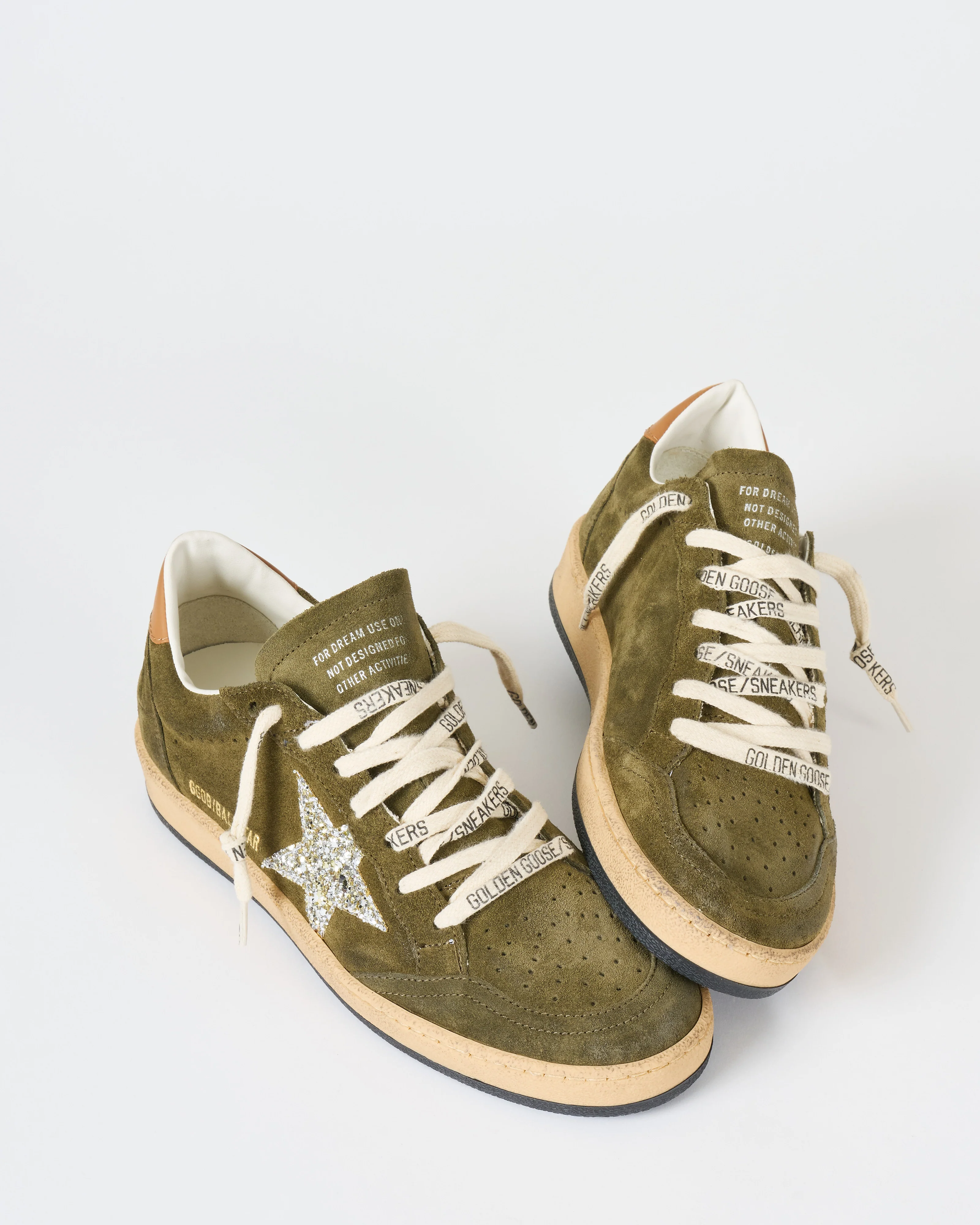 ball star suede upper toe and spur glitter star leather heel - Image 5
