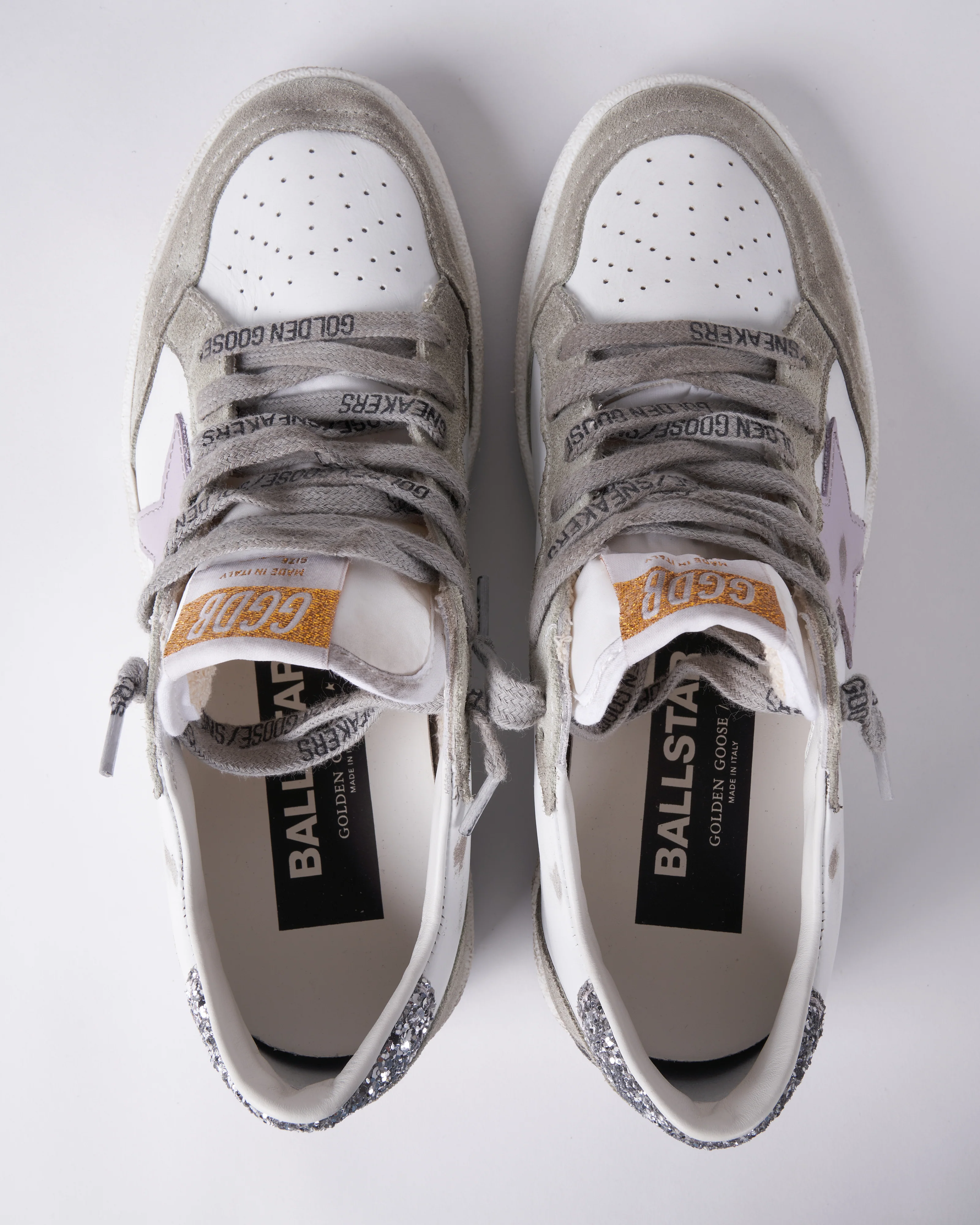 ballstar sneaker - white/lilac/oil green/silver - Image 3