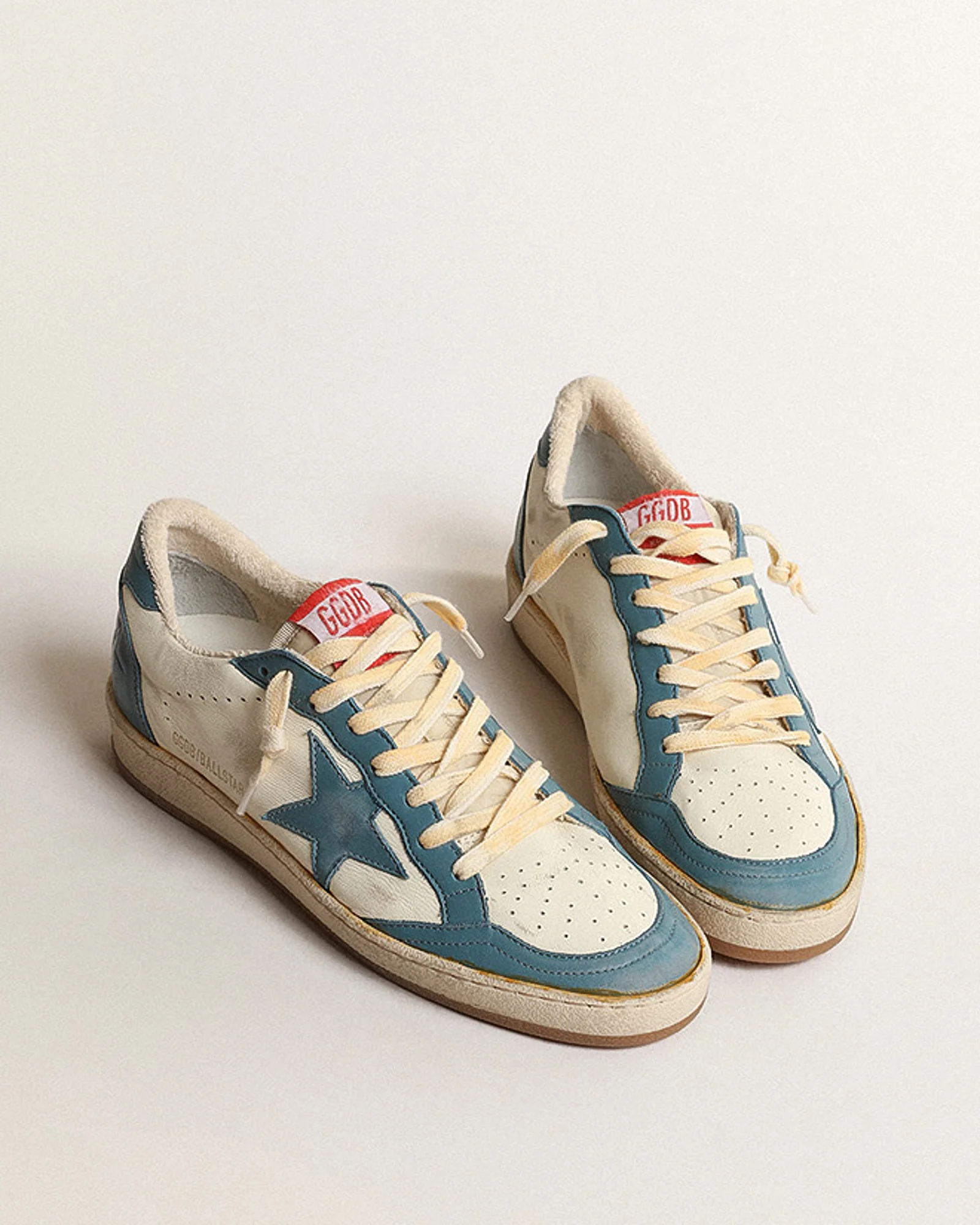 ballstar nappa with nabuk star and nylon tongue - petroleum/dirty white - Image 3