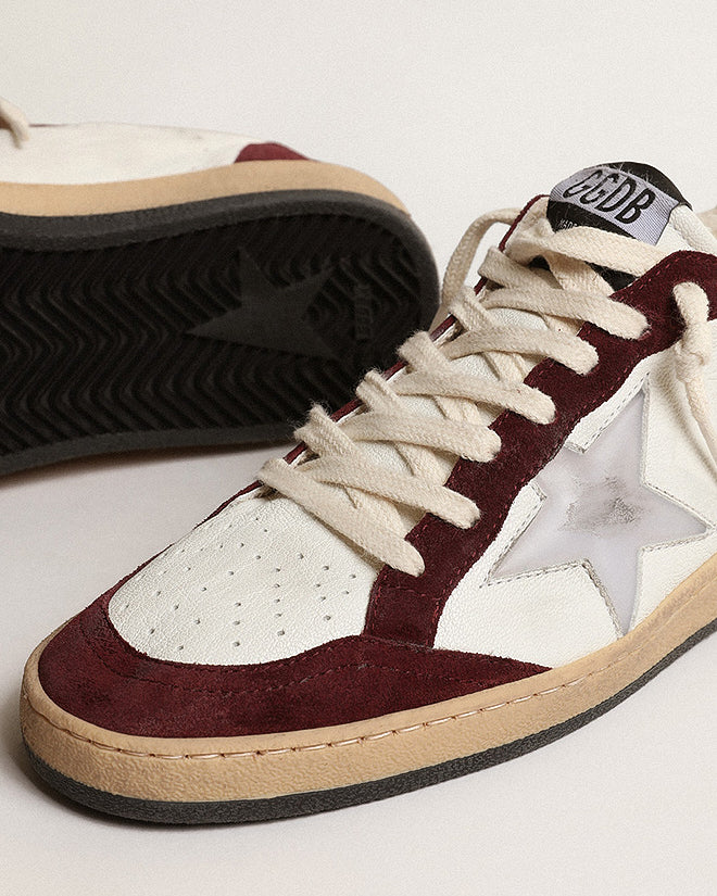 ballstar nappa with suede and 3d star - red wine/white - Image 4
