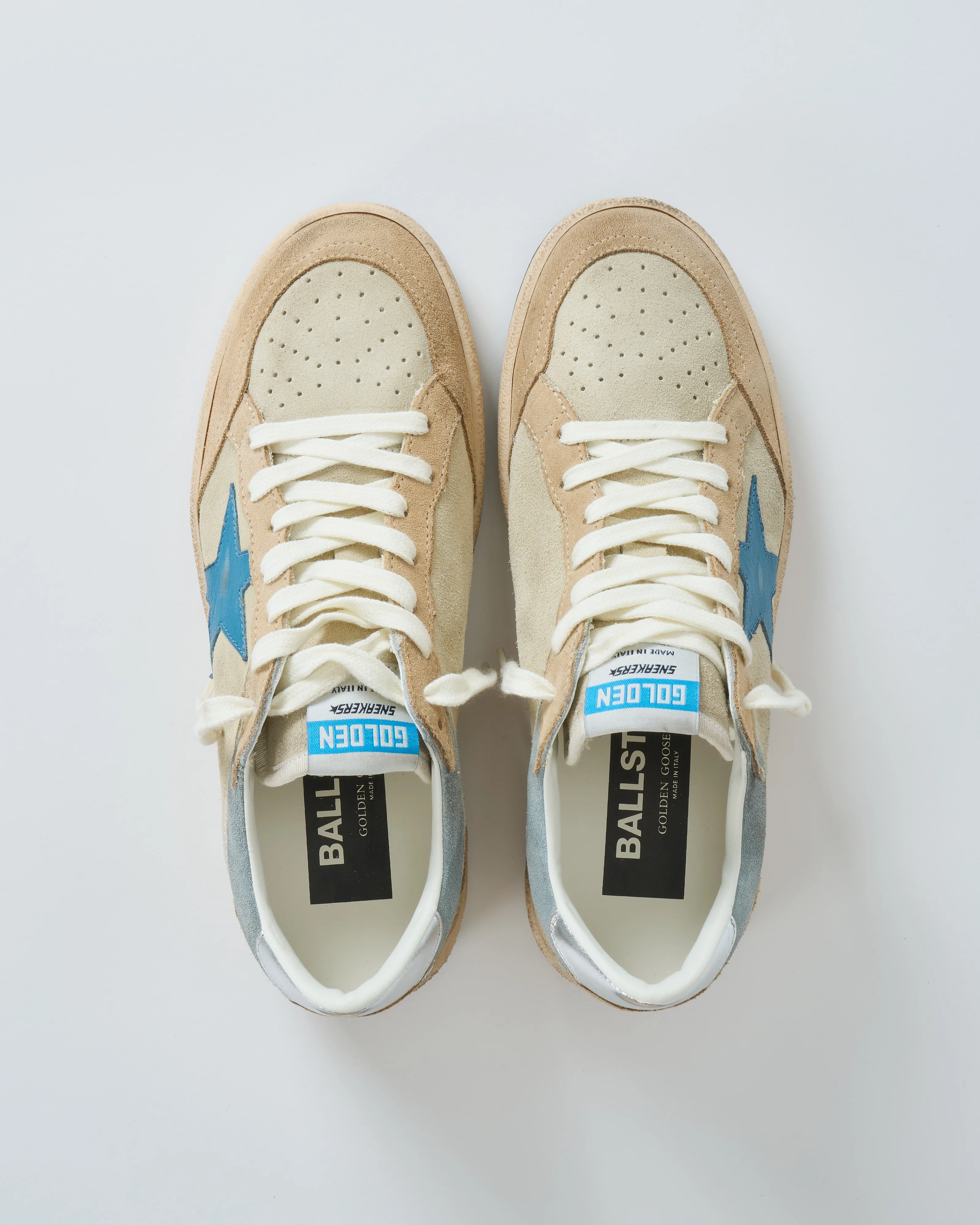 ballstar suede upper and nappa star laminated heel sneaker - Image 3