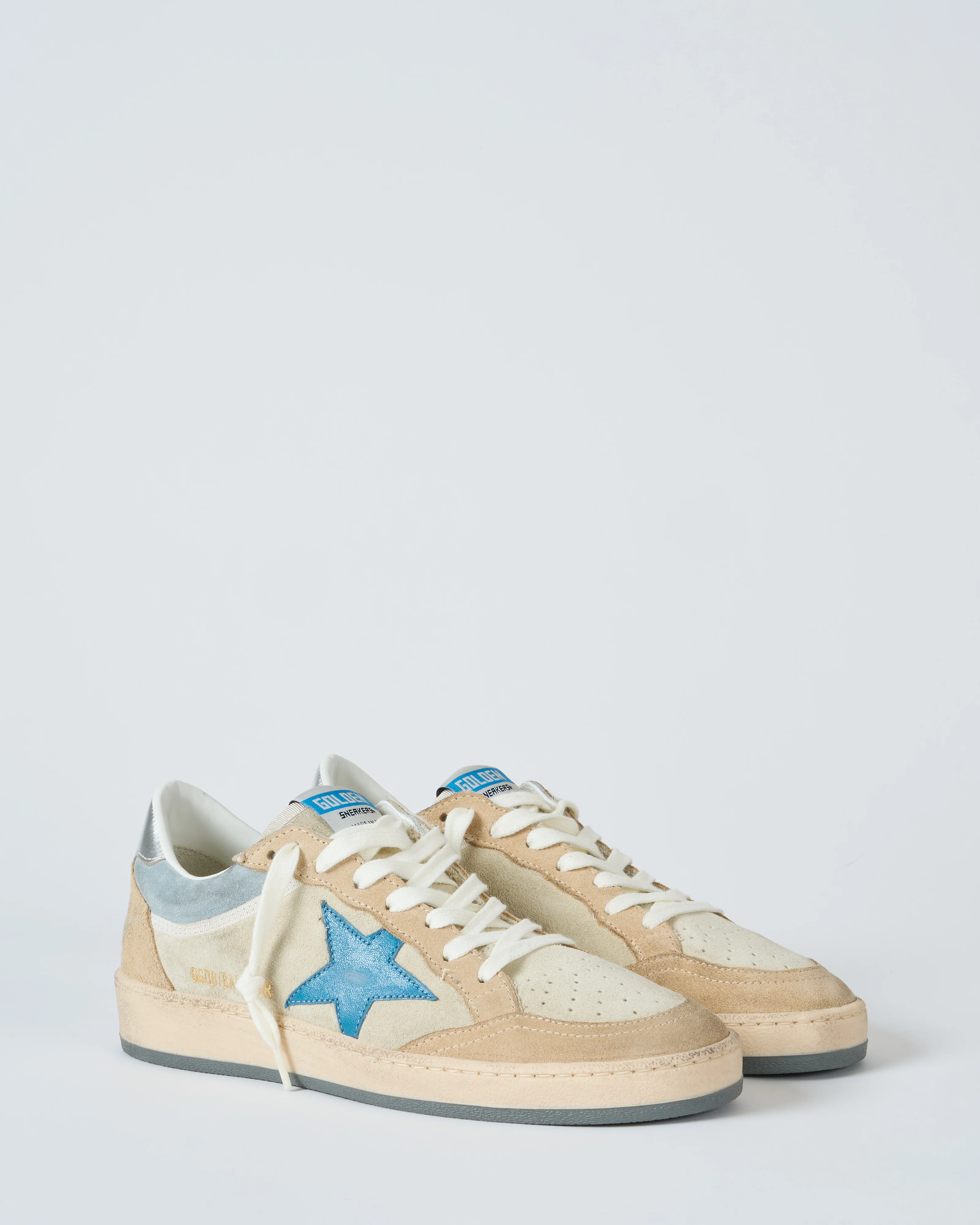 ballstar suede upper and nappa star laminated heel sneaker - Image 4