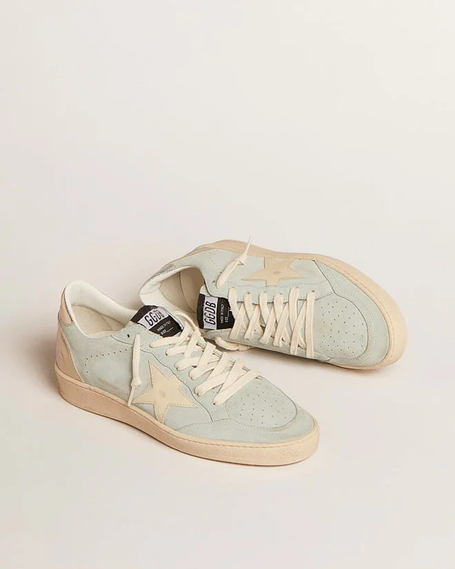 ball star suede upper leather star laminated spur - aqua marine/ivory/platinum/silver - Image 2
