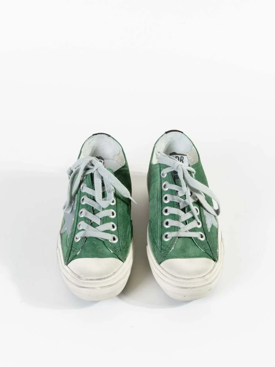 v-star sneaker - green silver star - Image 3