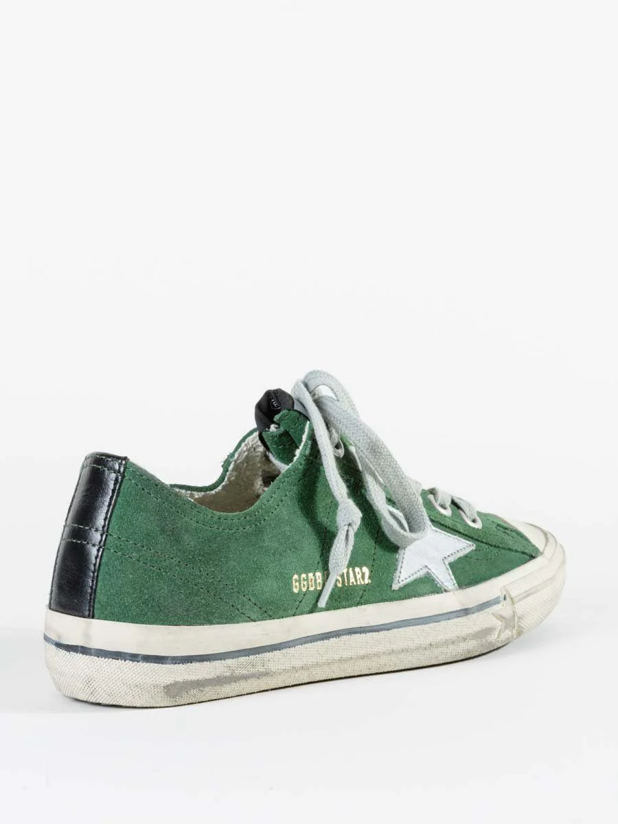 v-star sneaker - green silver star - Image 5