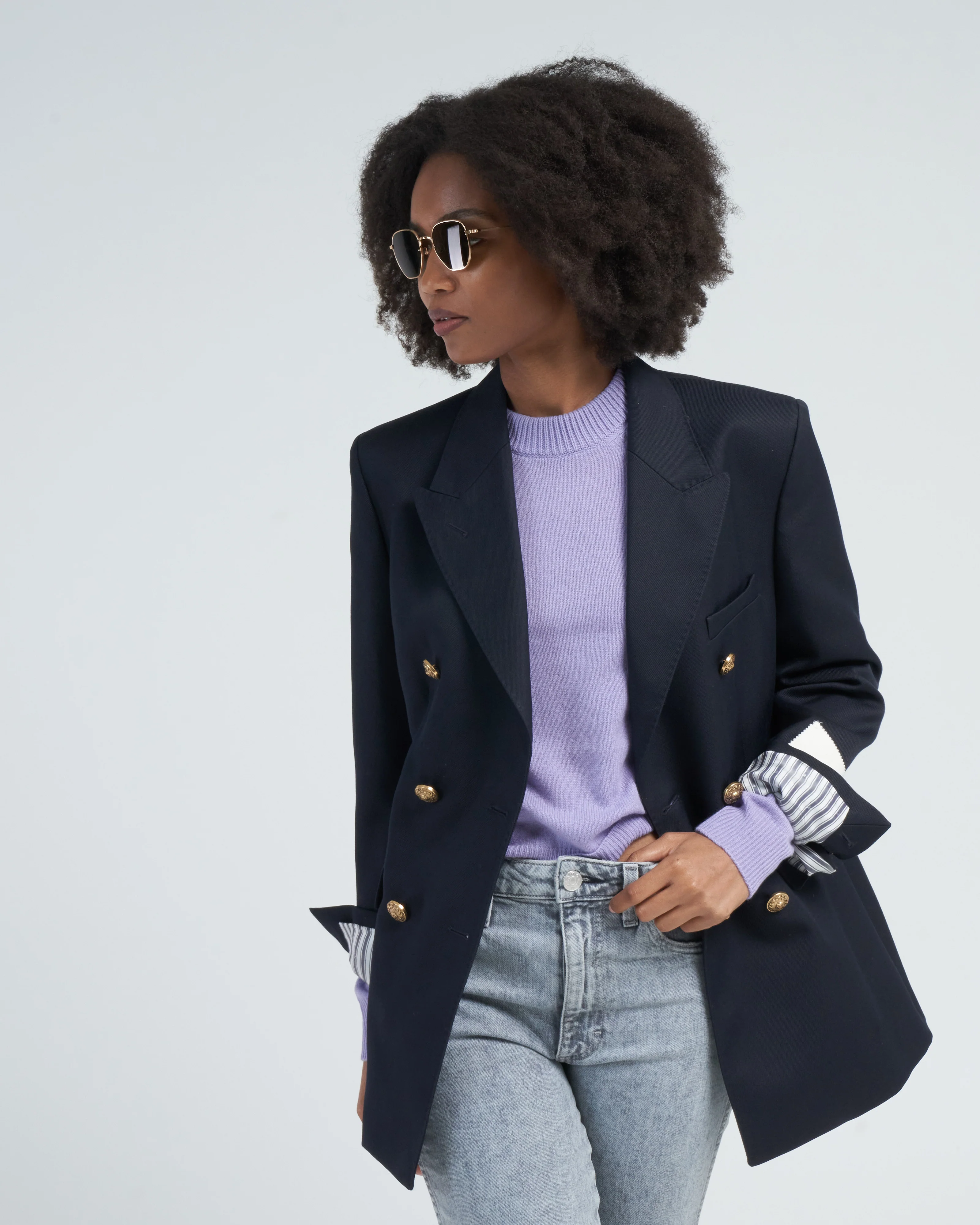 double-breasted blazer