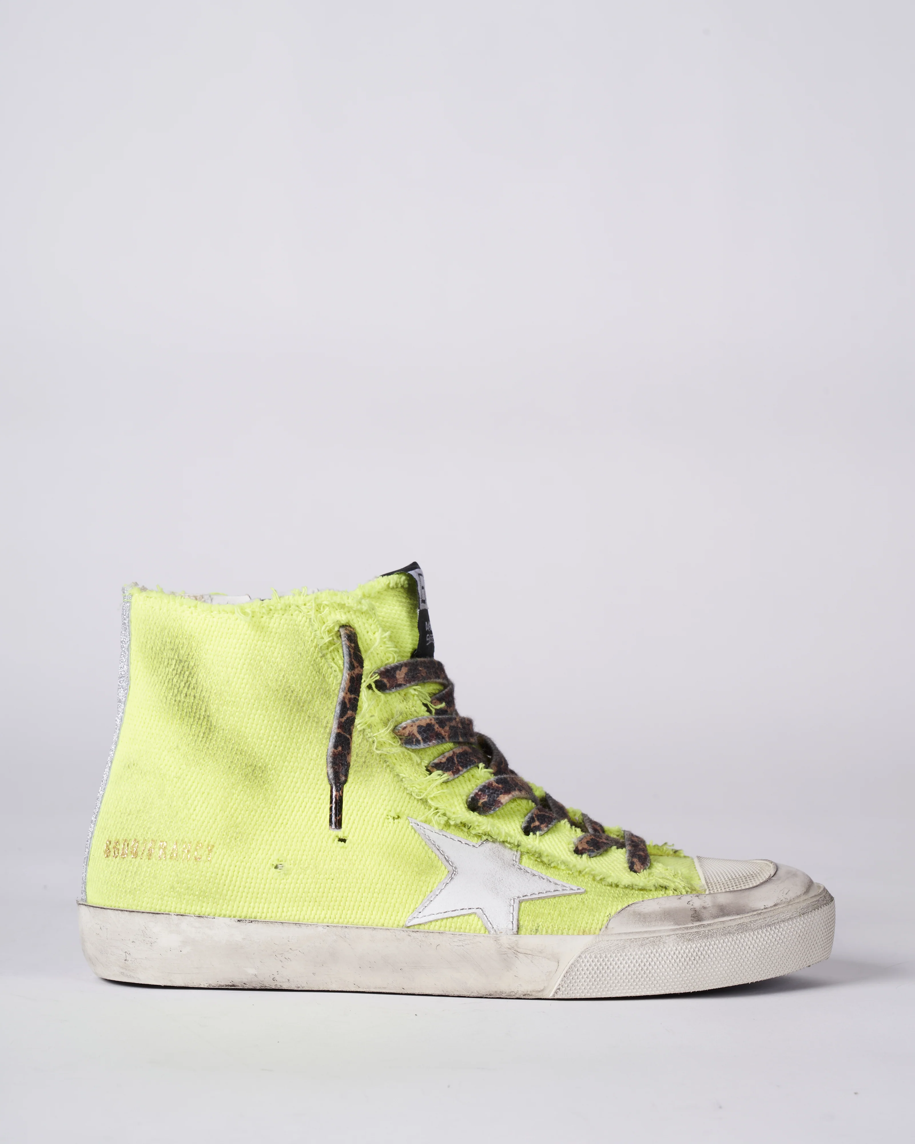 francy penstar canvas sneaker - fluo yellow/white/silver - Image 4