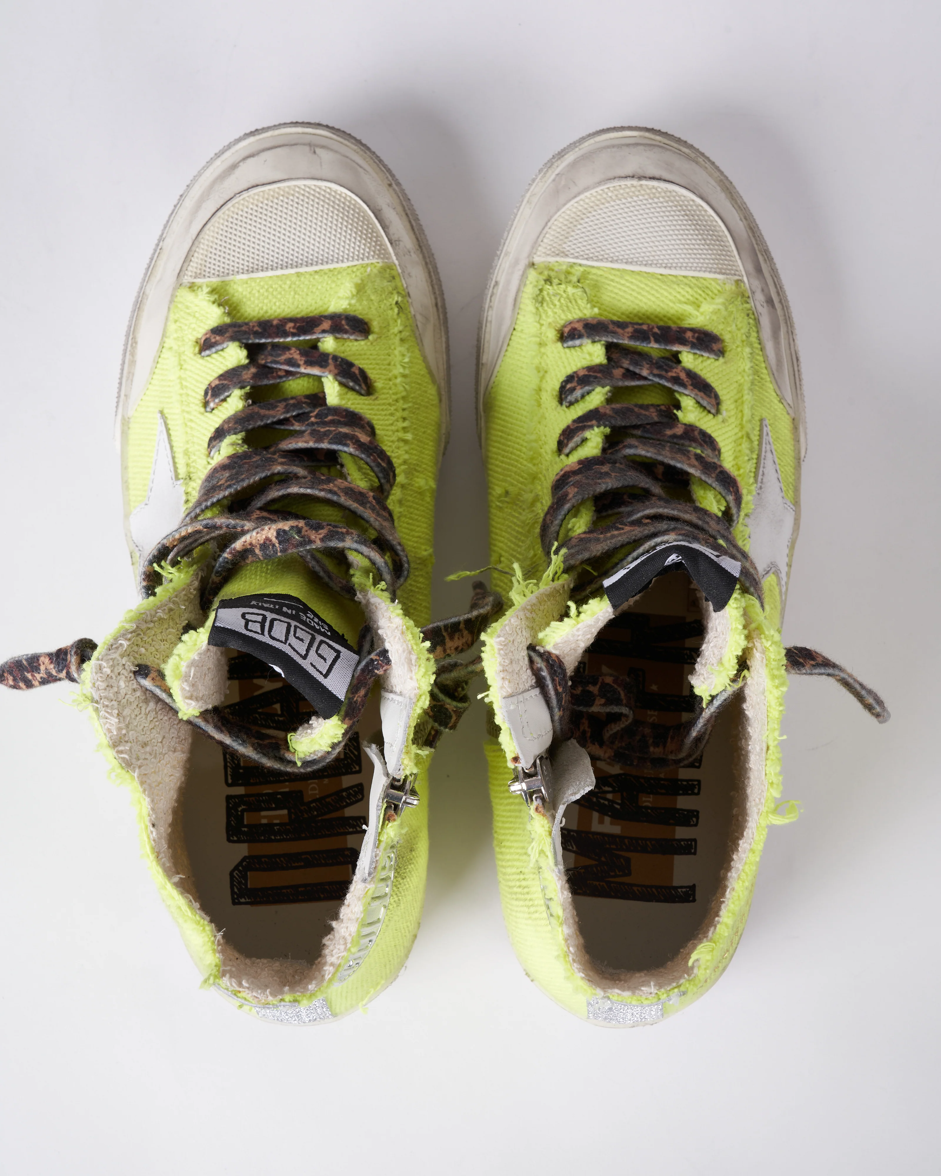 francy penstar canvas sneaker - fluo yellow/white/silver - Image 5