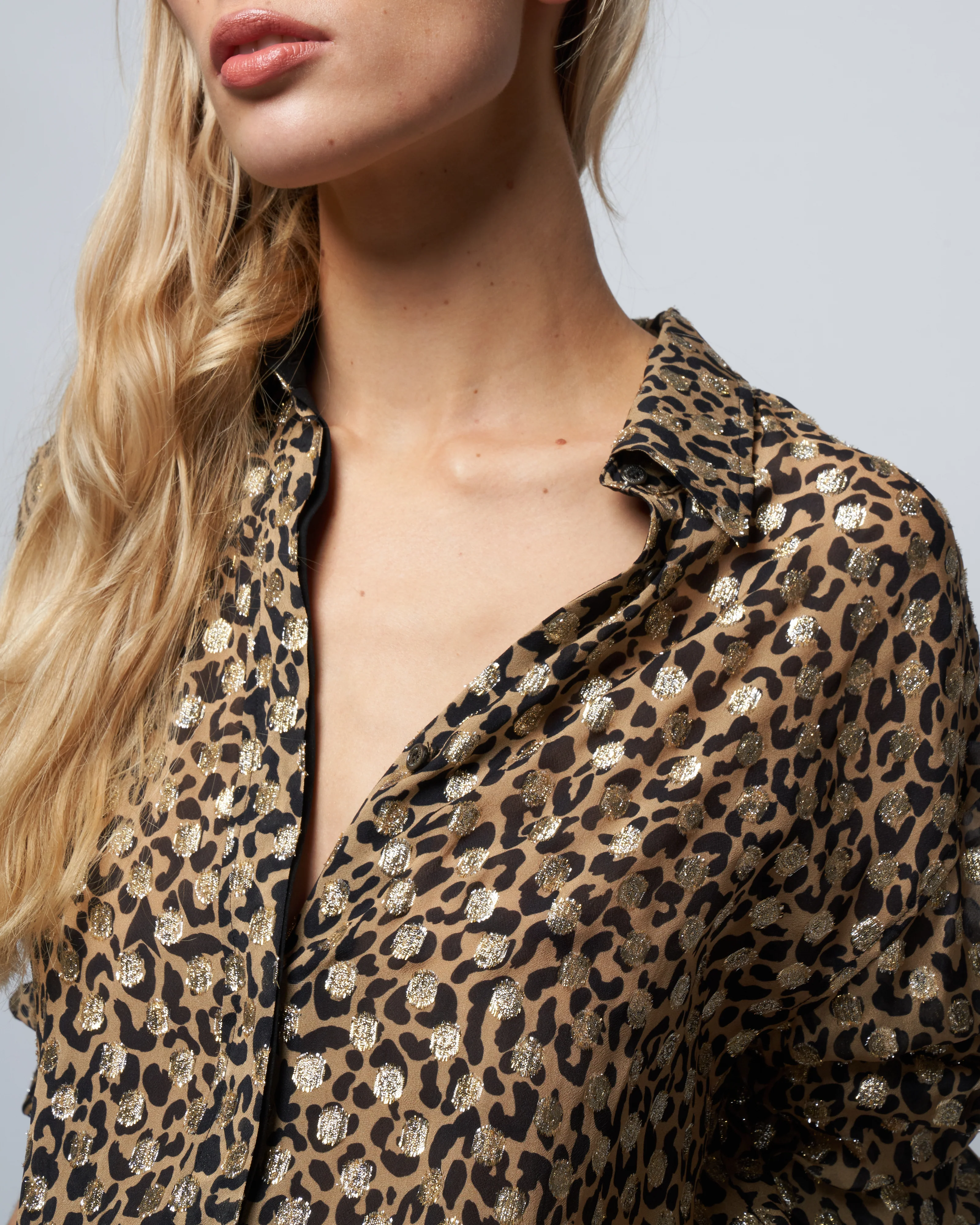 golden boyfriend shirt leopard print - tannin/black/gold - Image 5