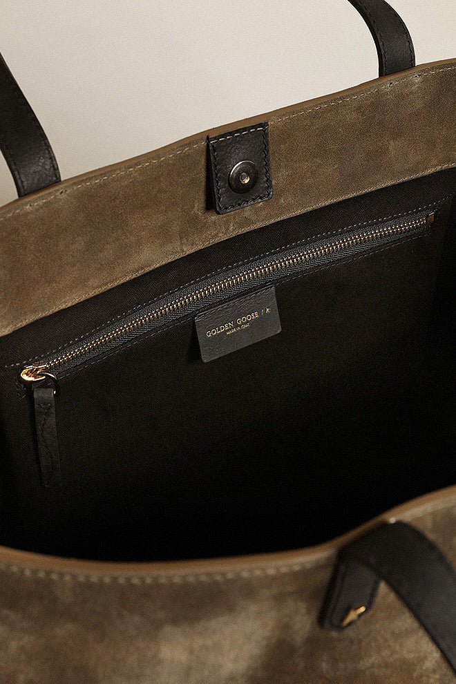 golden pasadena bag suede body - military green - Image 4