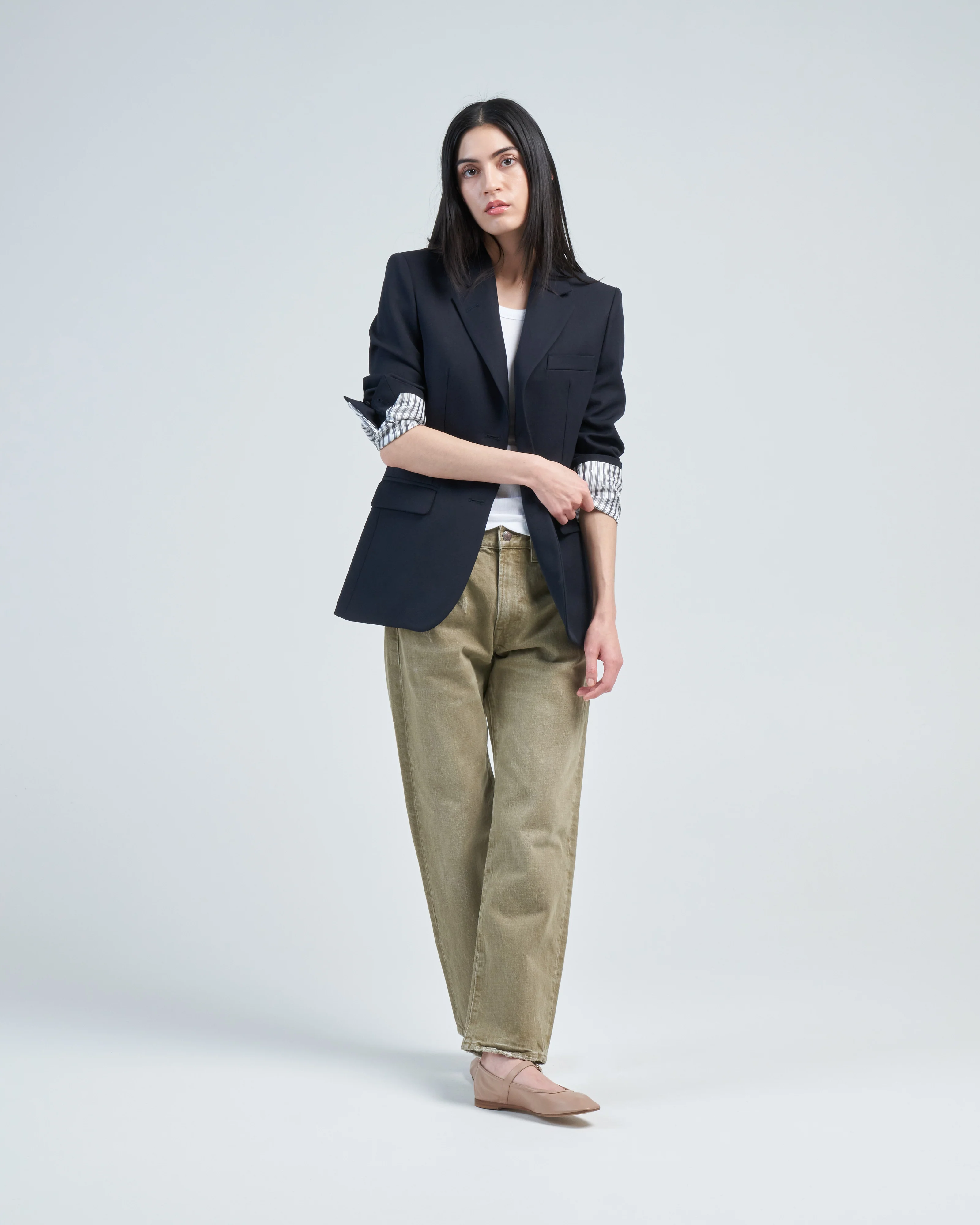 jacket single breasted compact wool gabardine - Image 2