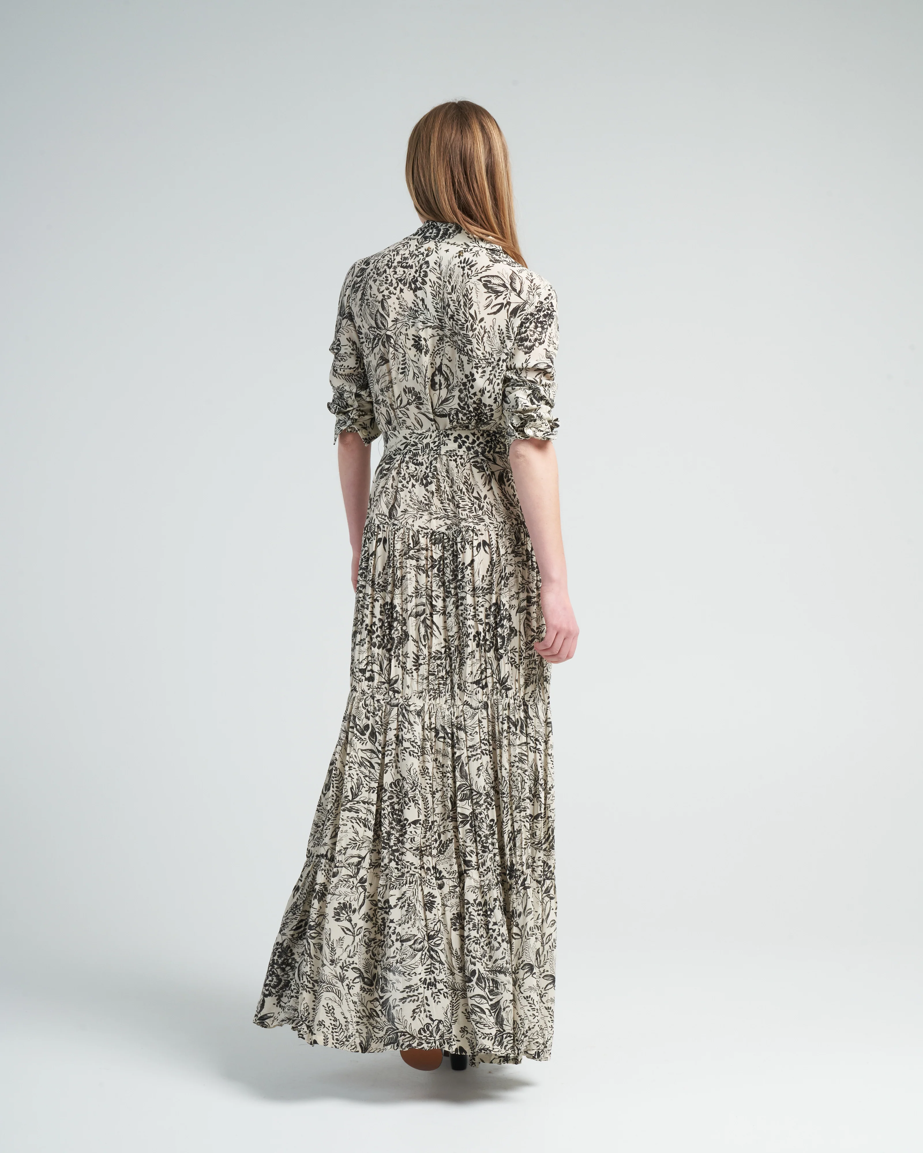 journey long dress - bone white/black - Image 4