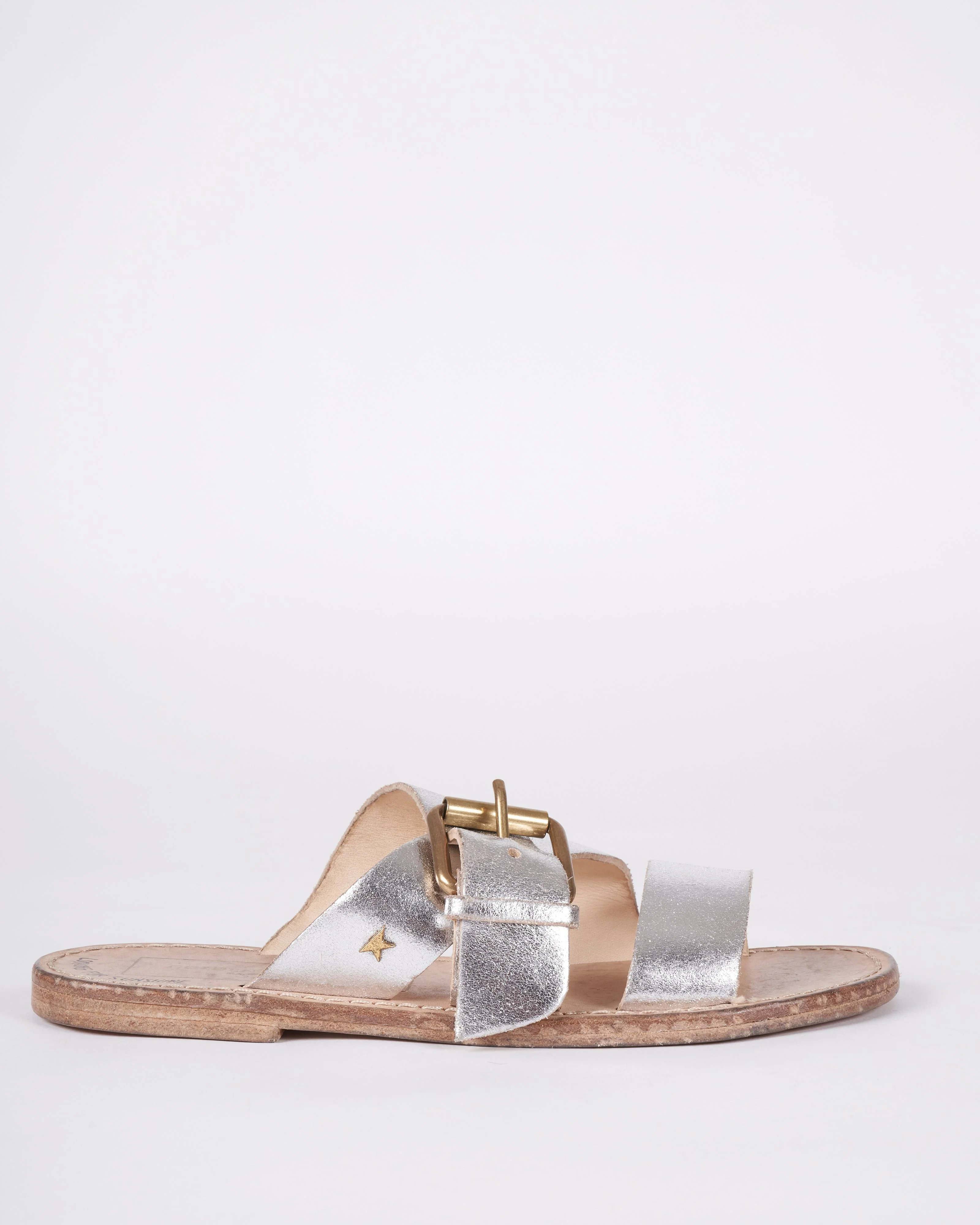 margaret laminated leather upper - silver - Image 2
