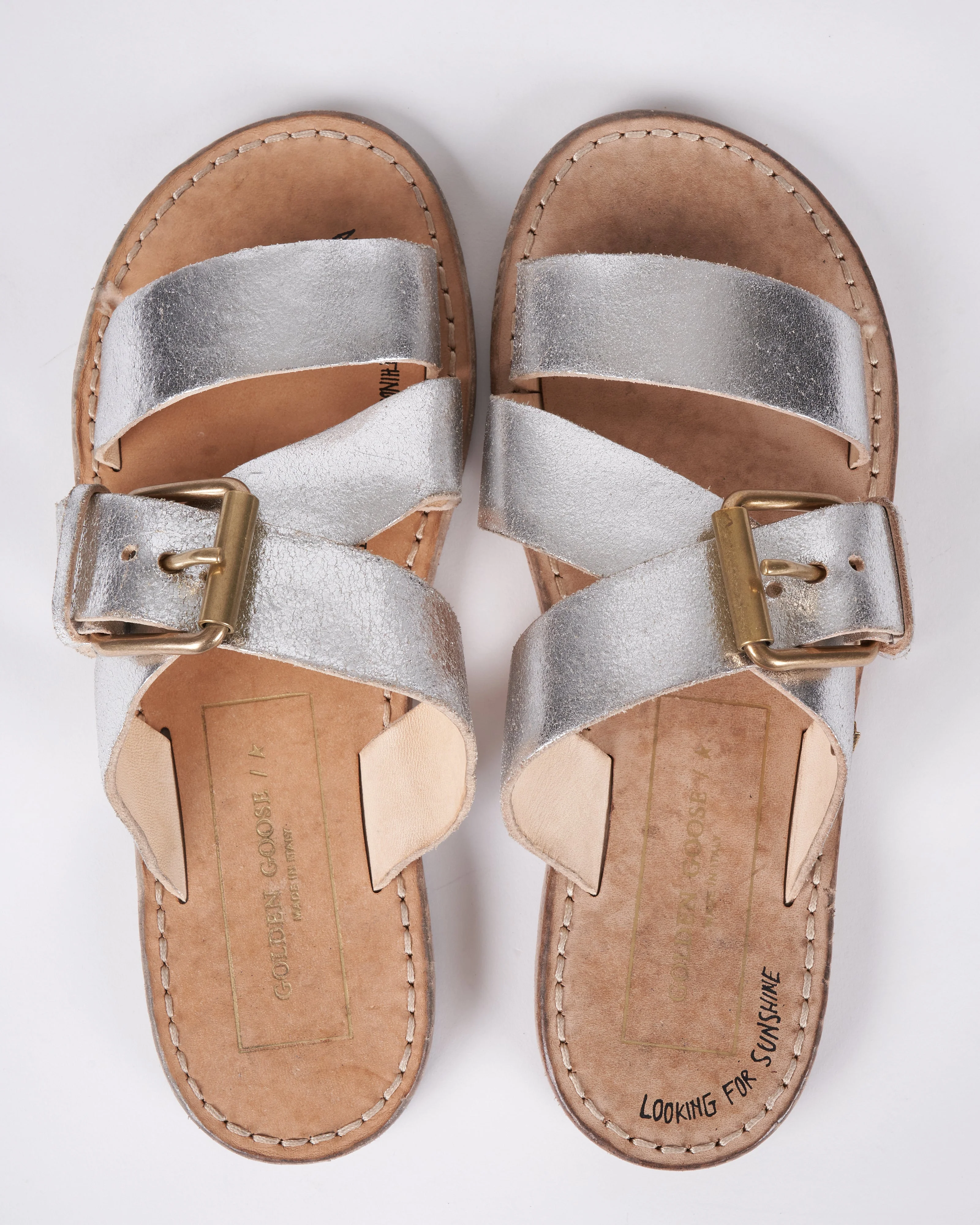 margaret laminated leather upper - silver - Image 3