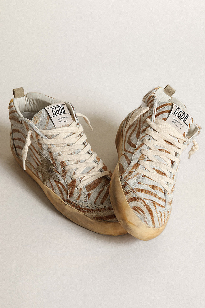 mid star devore' zebra horsy suede star - beige brown/taupe/silver/honey - Image 2