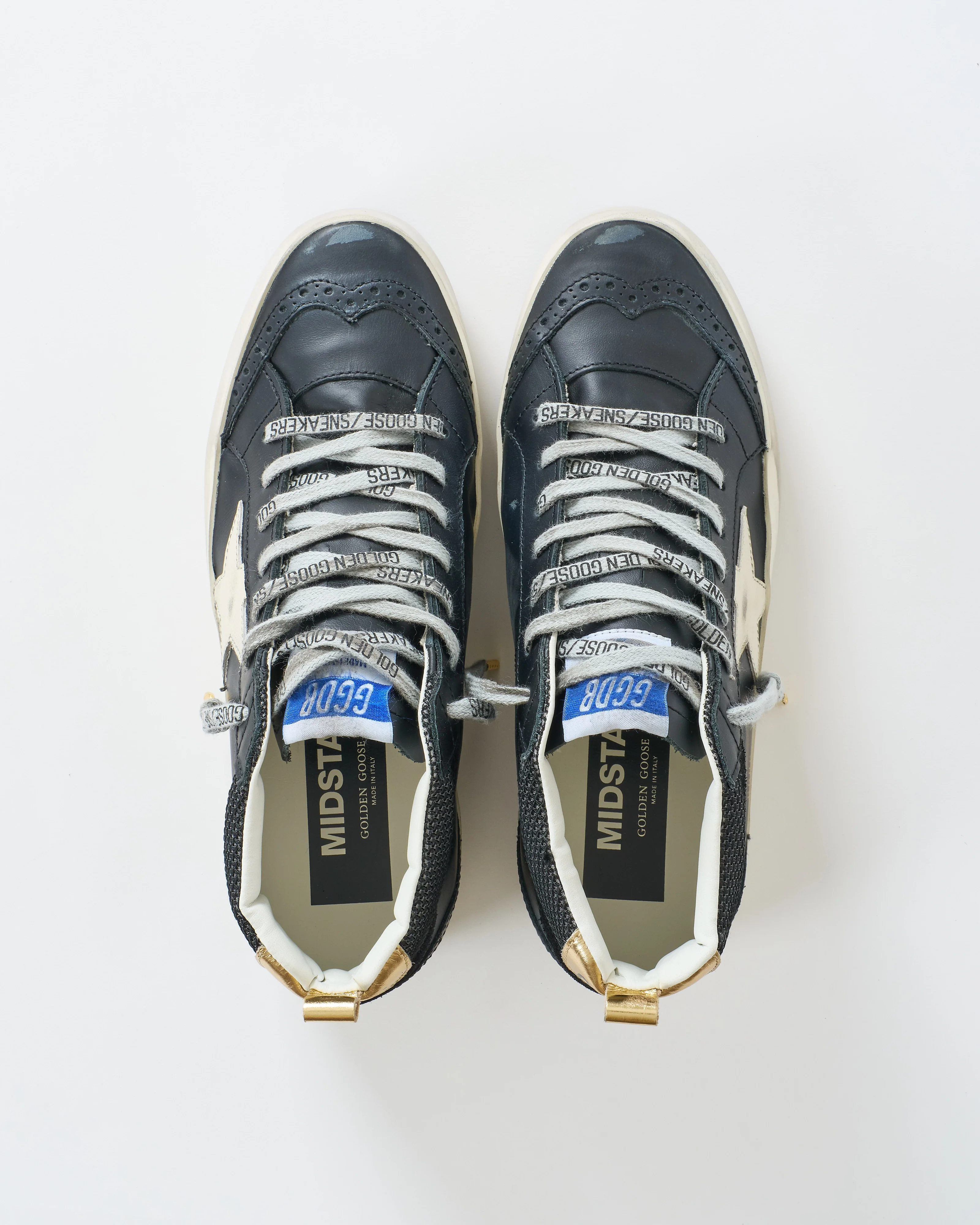 mid star double quarter leather and net upper suede wave - Image 4
