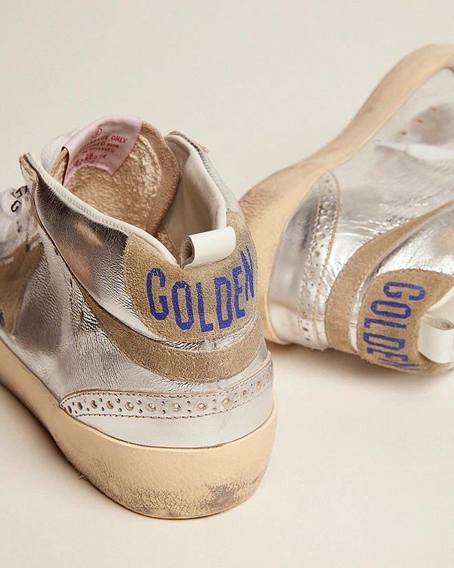 mid star laminated with suede star - silver/taupe - Image 4