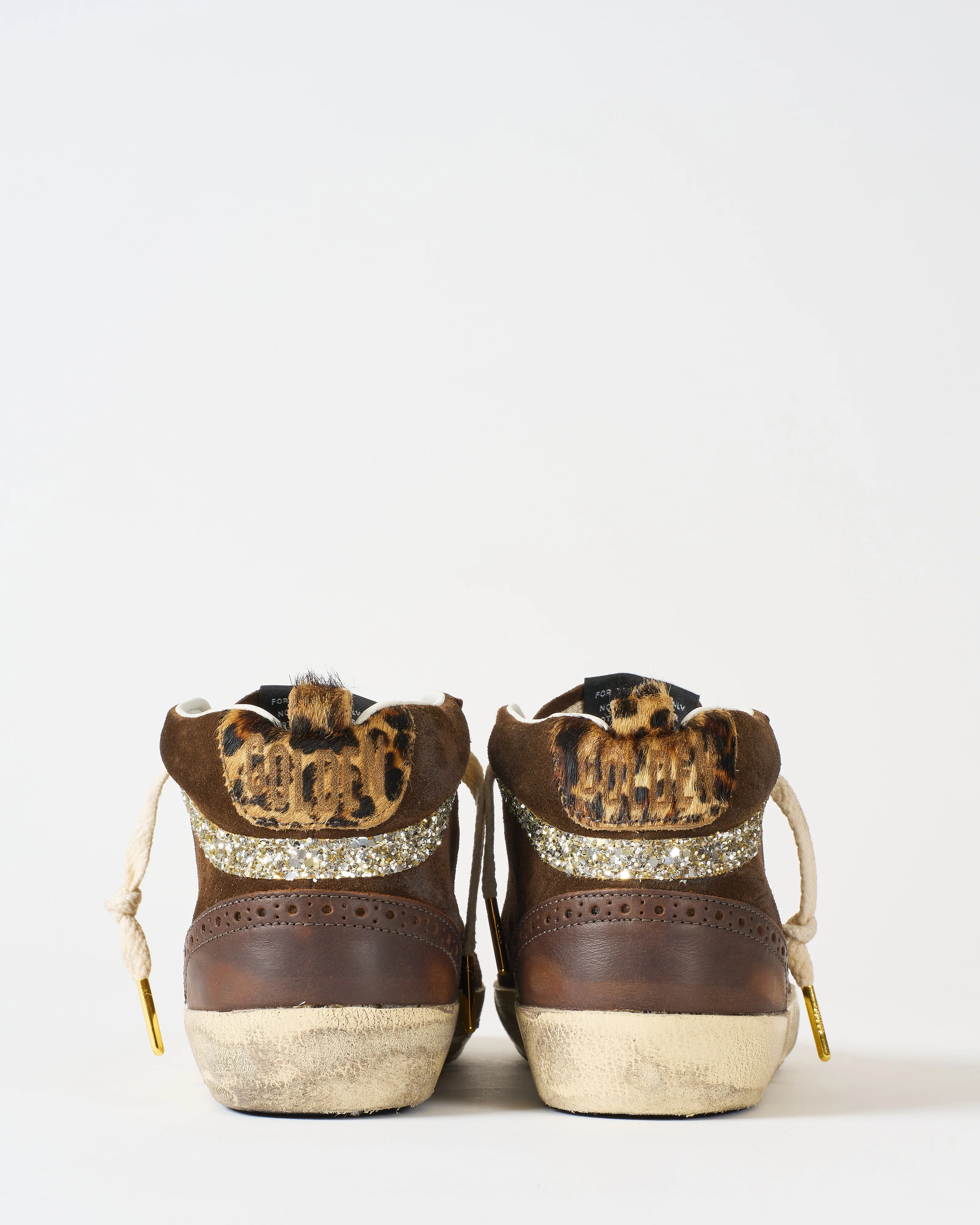 mid star leather toe spur and star suede upper horsy heel - Image 3