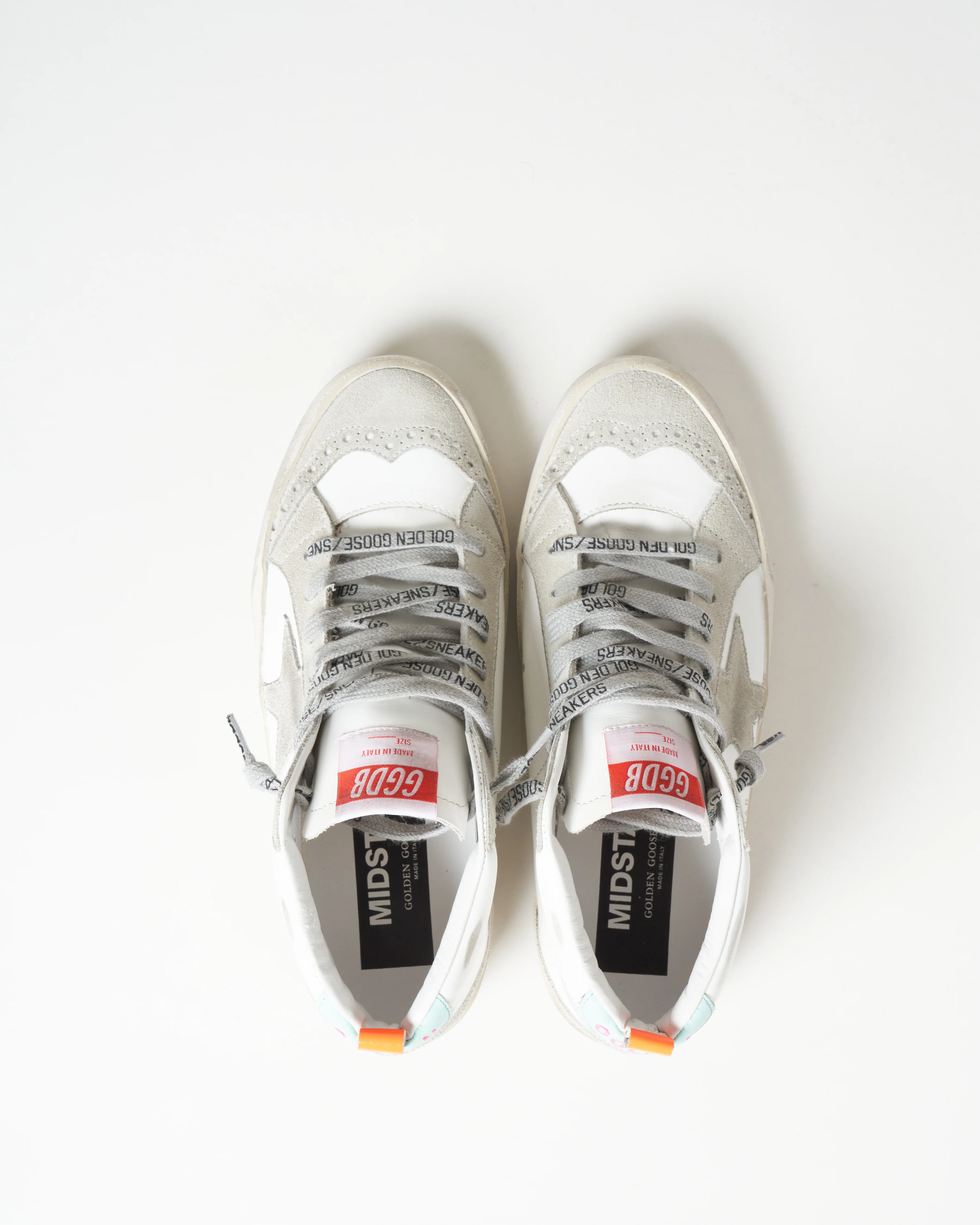 mid star sneaker - white/turquoise - Image 4