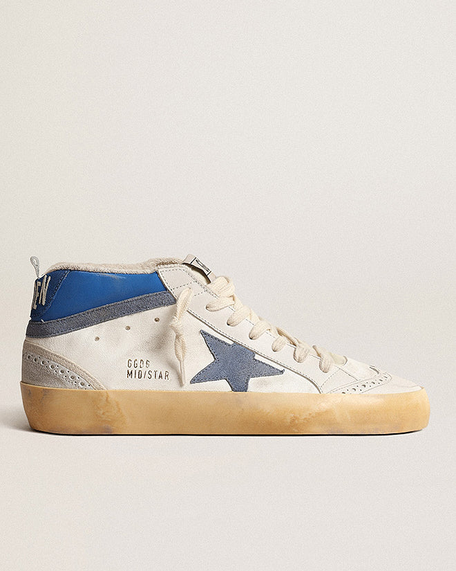 mid star nappa and leather with suede star - cream/blue/milky/powder blue