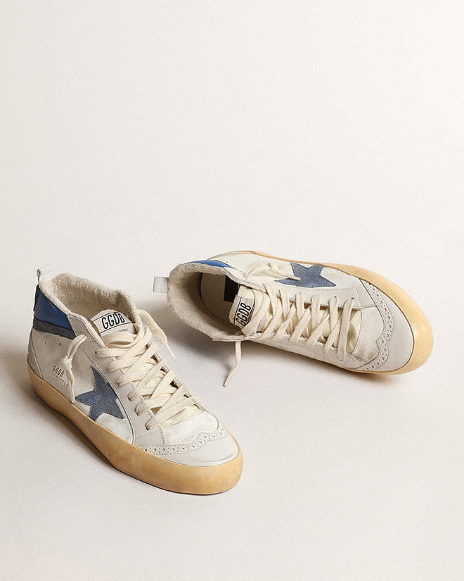 mid star nappa and leather with suede star - cream/blue/milky/powder blue - Image 2