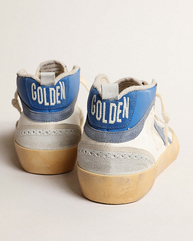 mid star nappa and leather with suede star - cream/blue/milky/powder blue - Image 4