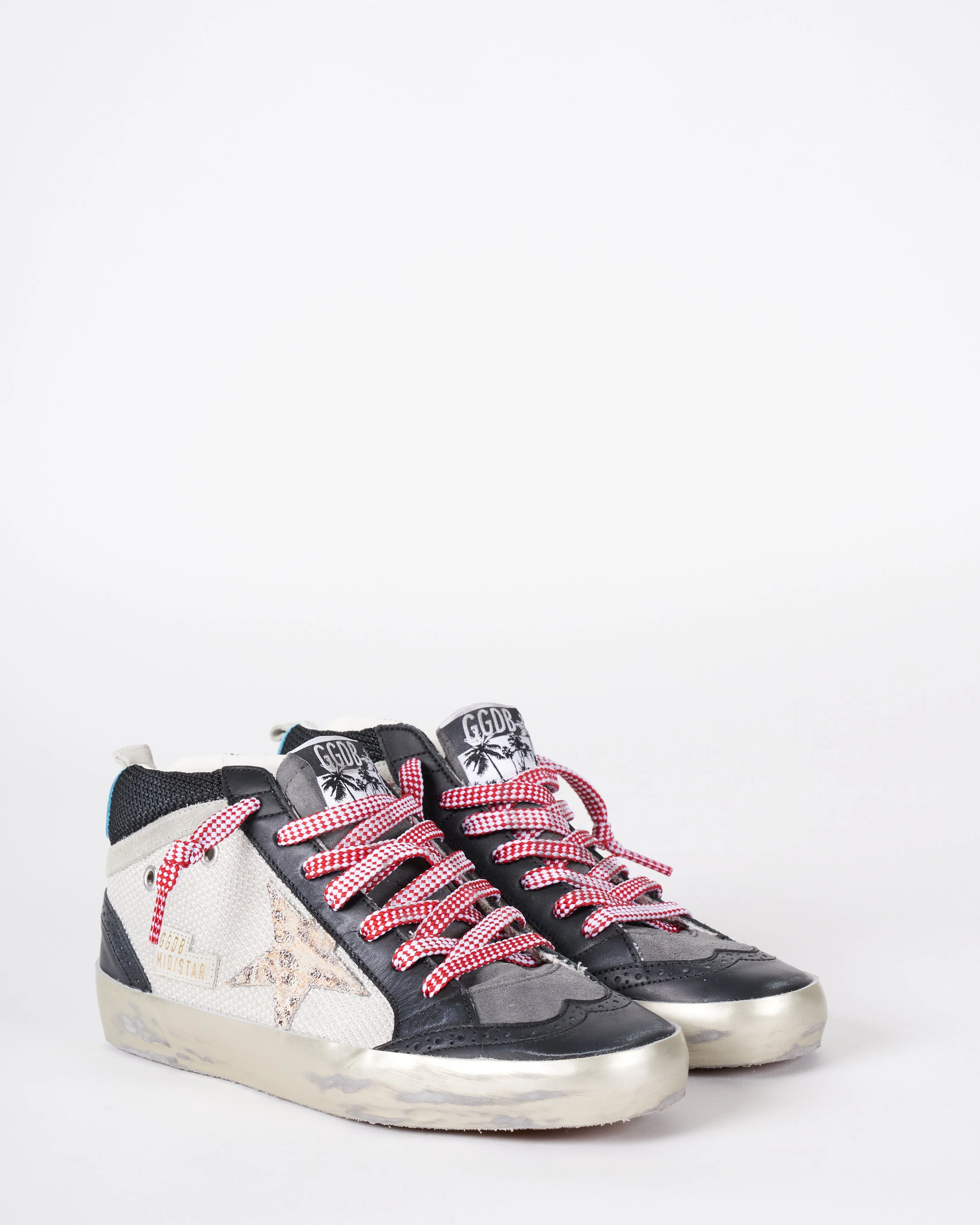 mid star net upper leopard suede star- silver/black/beige light brown black/light blue - Image 2