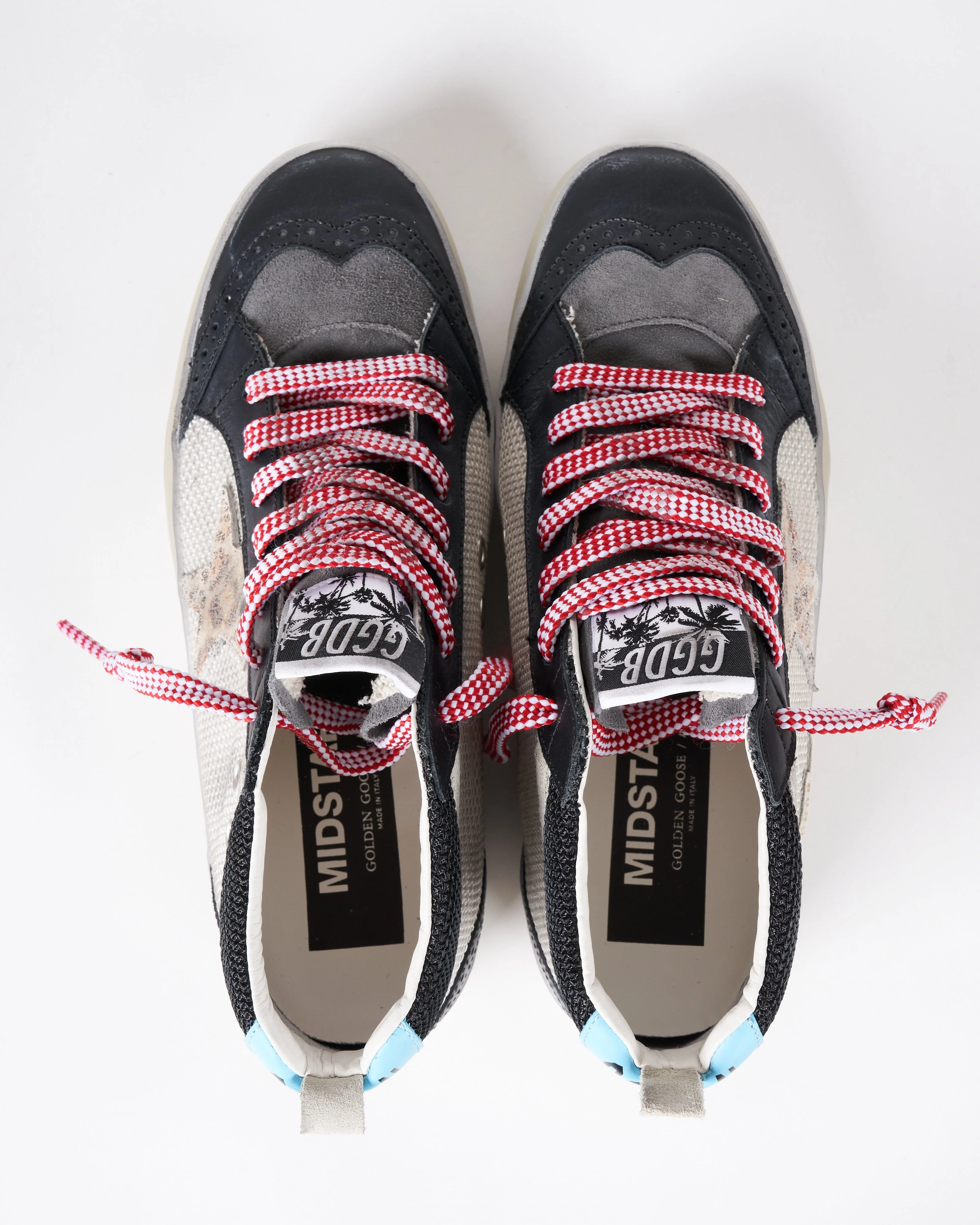 mid star net upper leopard suede star- silver/black/beige light brown black/light blue - Image 4