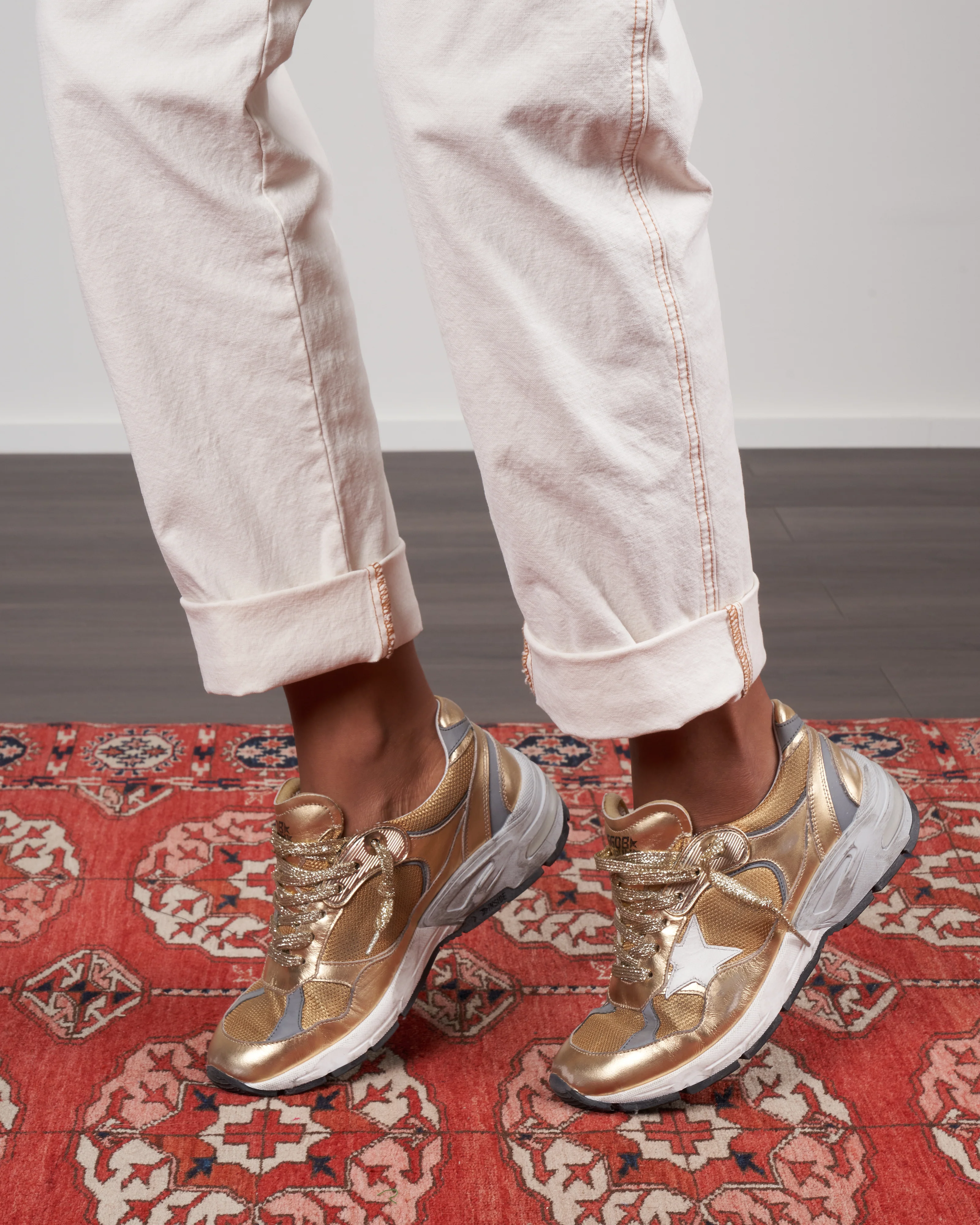 running dad sneaker - gold/white - Image 2