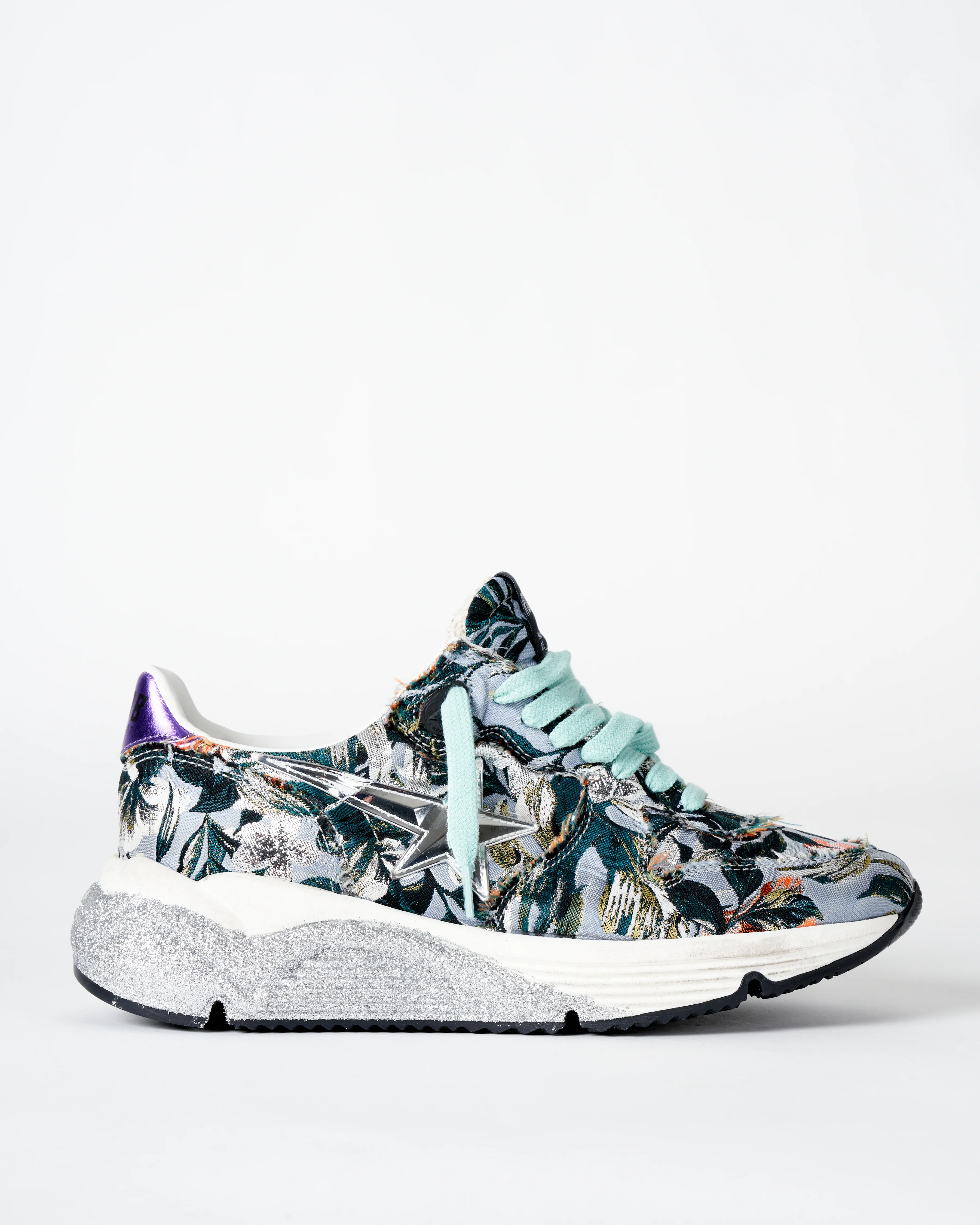 running sole sneaker - floral jacquard - Image 2