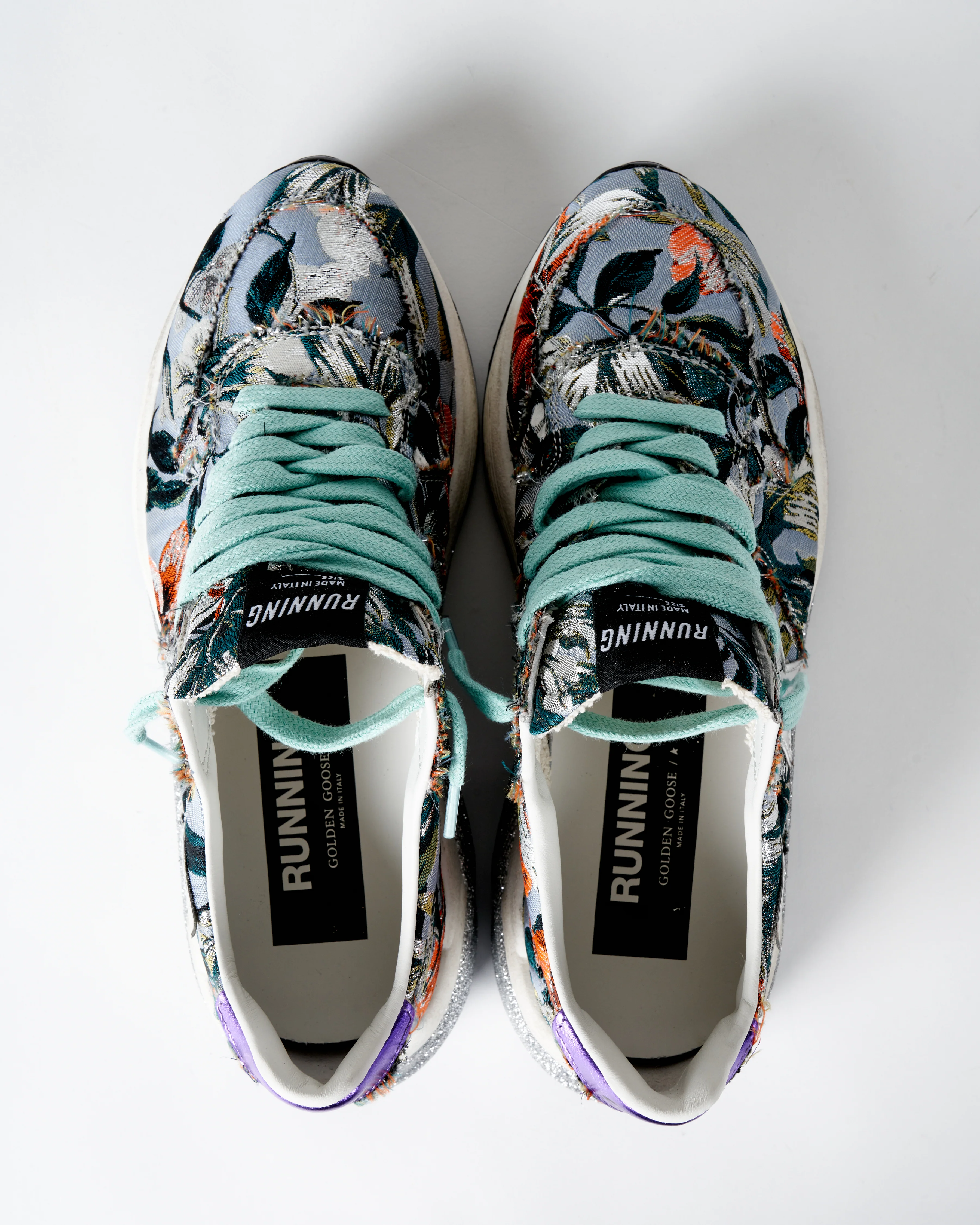 running sole sneaker - floral jacquard - Image 3
