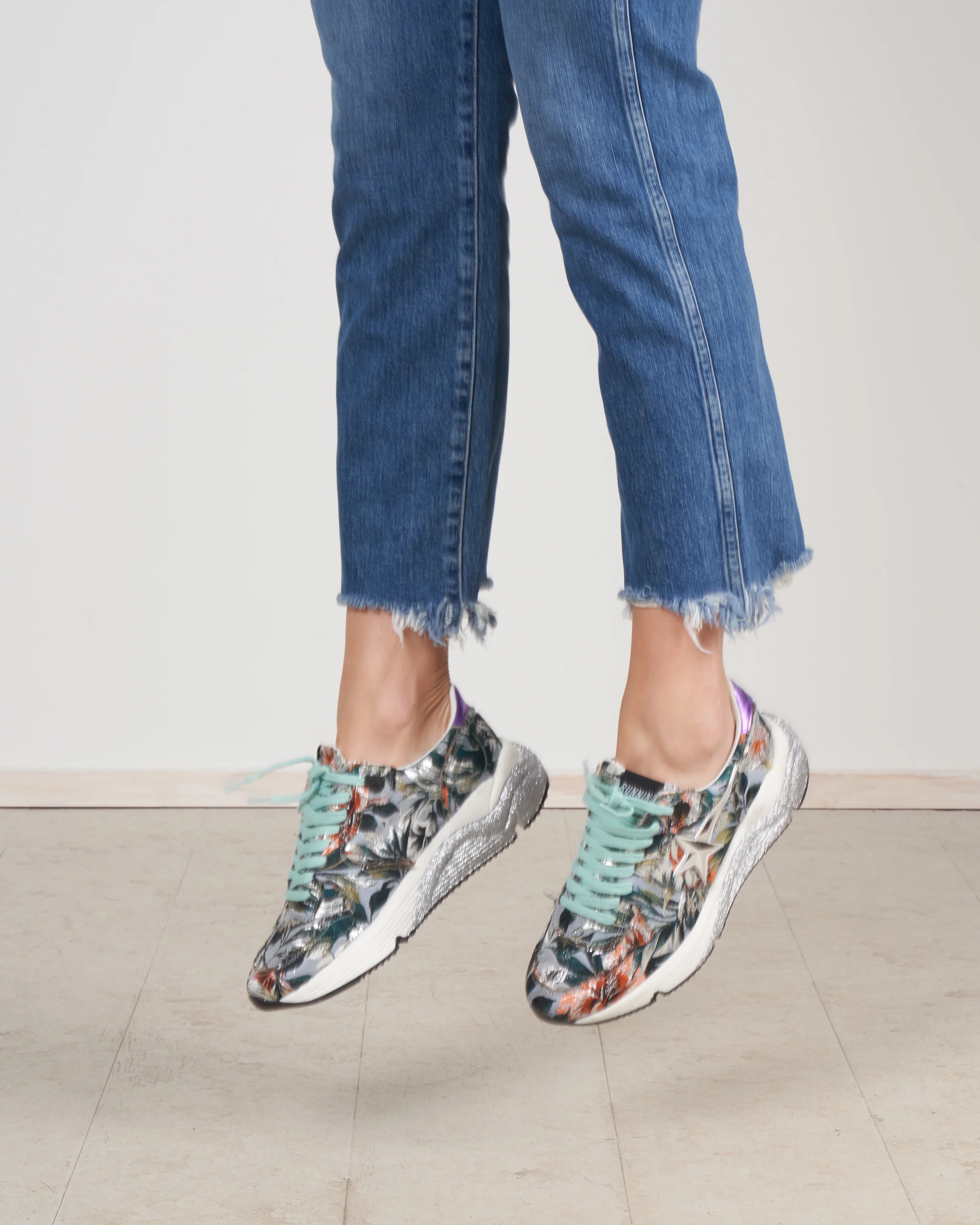 running sole sneaker - floral jacquard - Image 5