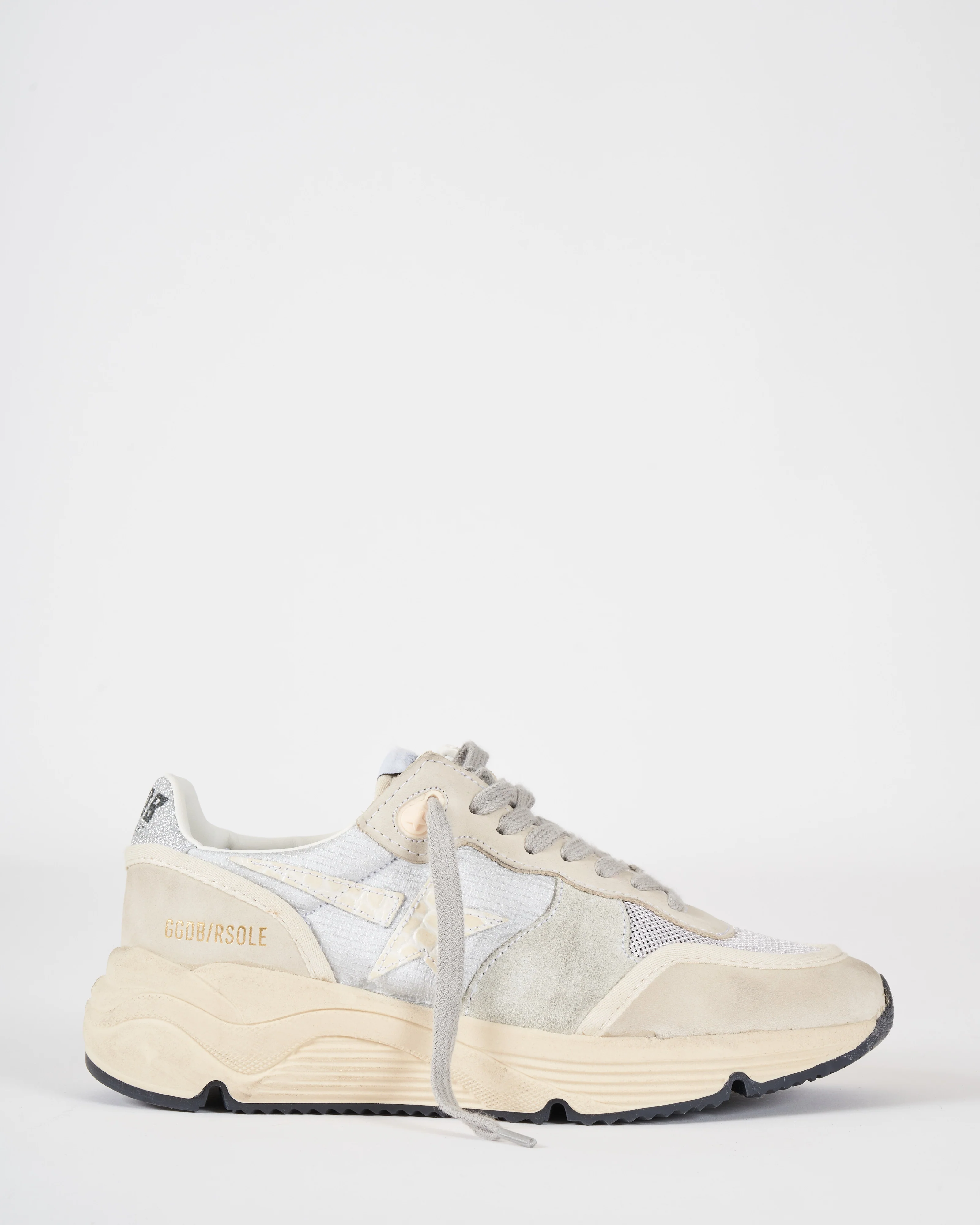running sole laminated nylon upper nabuk toe and spur with trims - Image 3