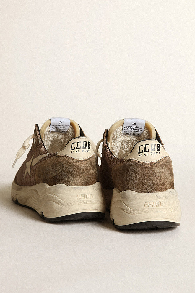 running sole leather toe star spur and heel - olive green/cream - Image 5