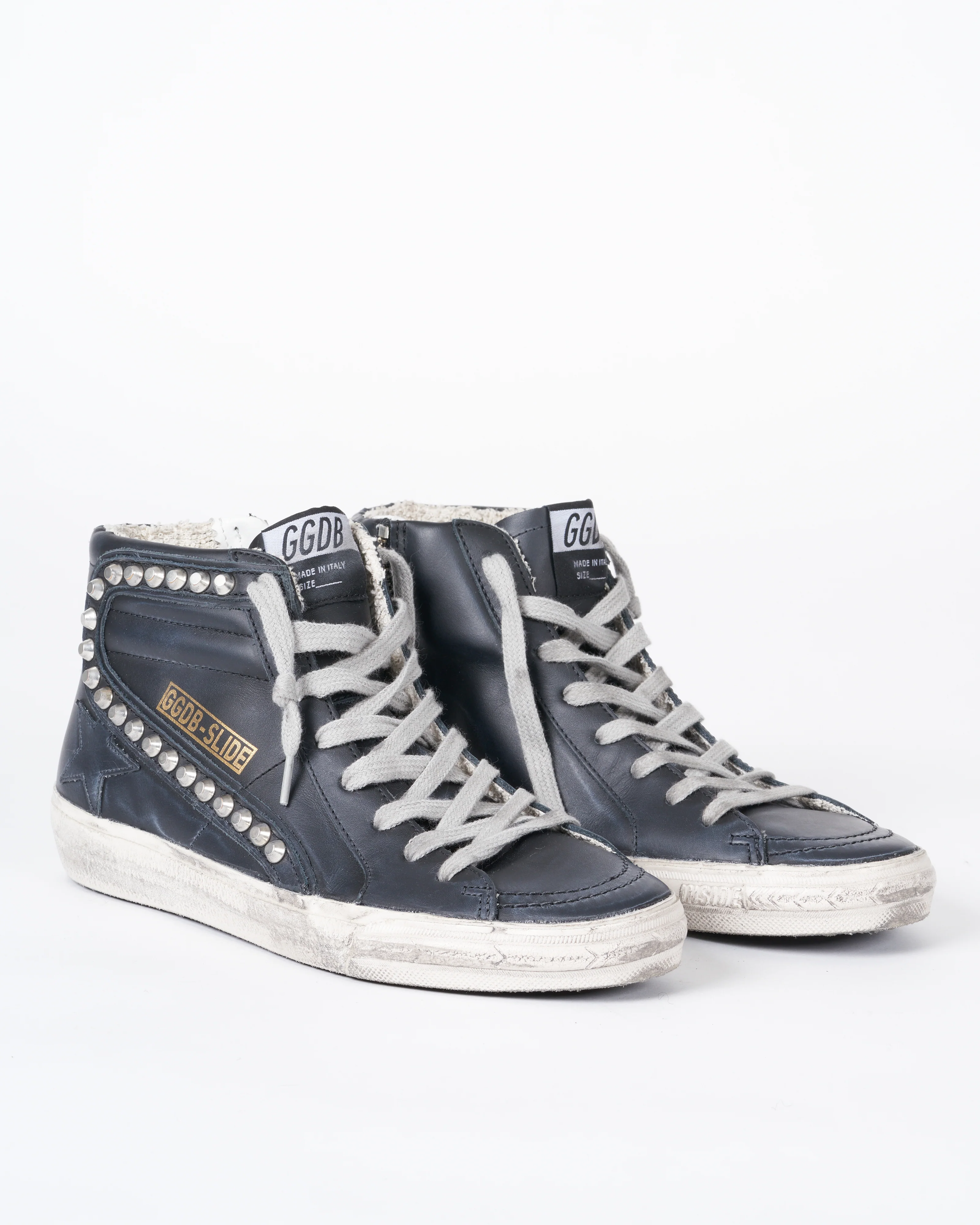 slide classic leather upper - studs - Image 2