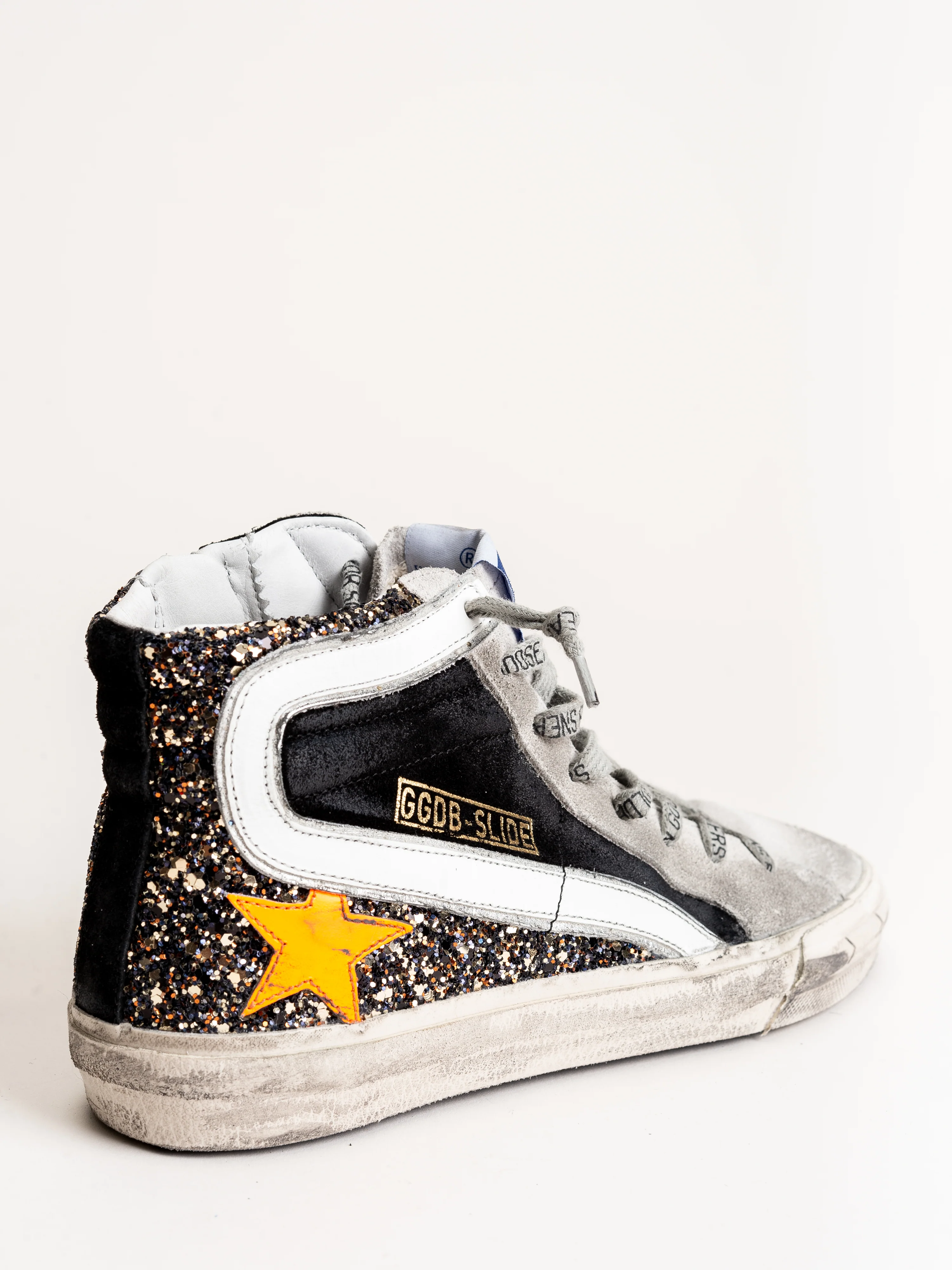 slide sneaker - black gold glitter - Image 3