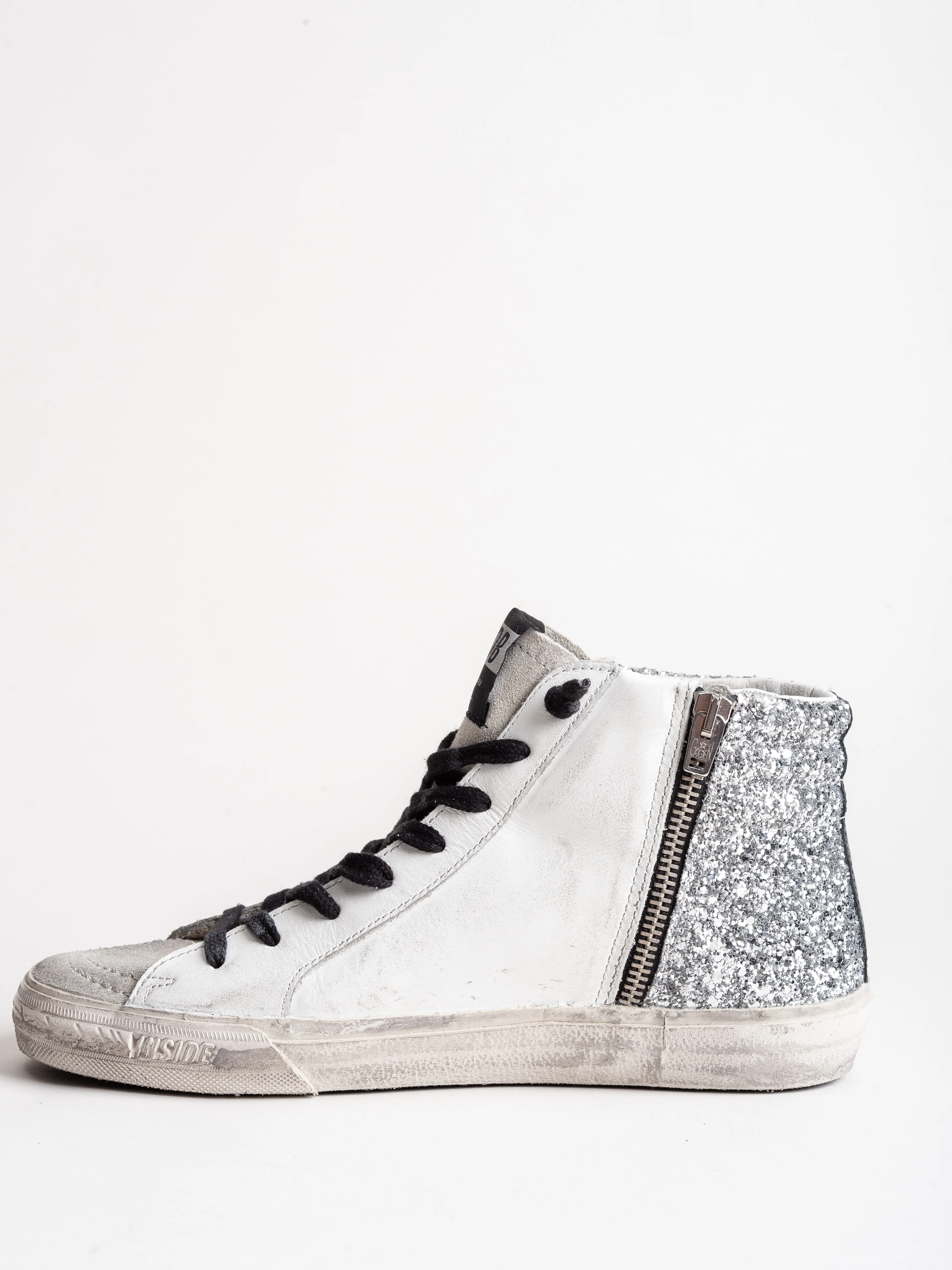 slide sneakers - white leather - Image 2