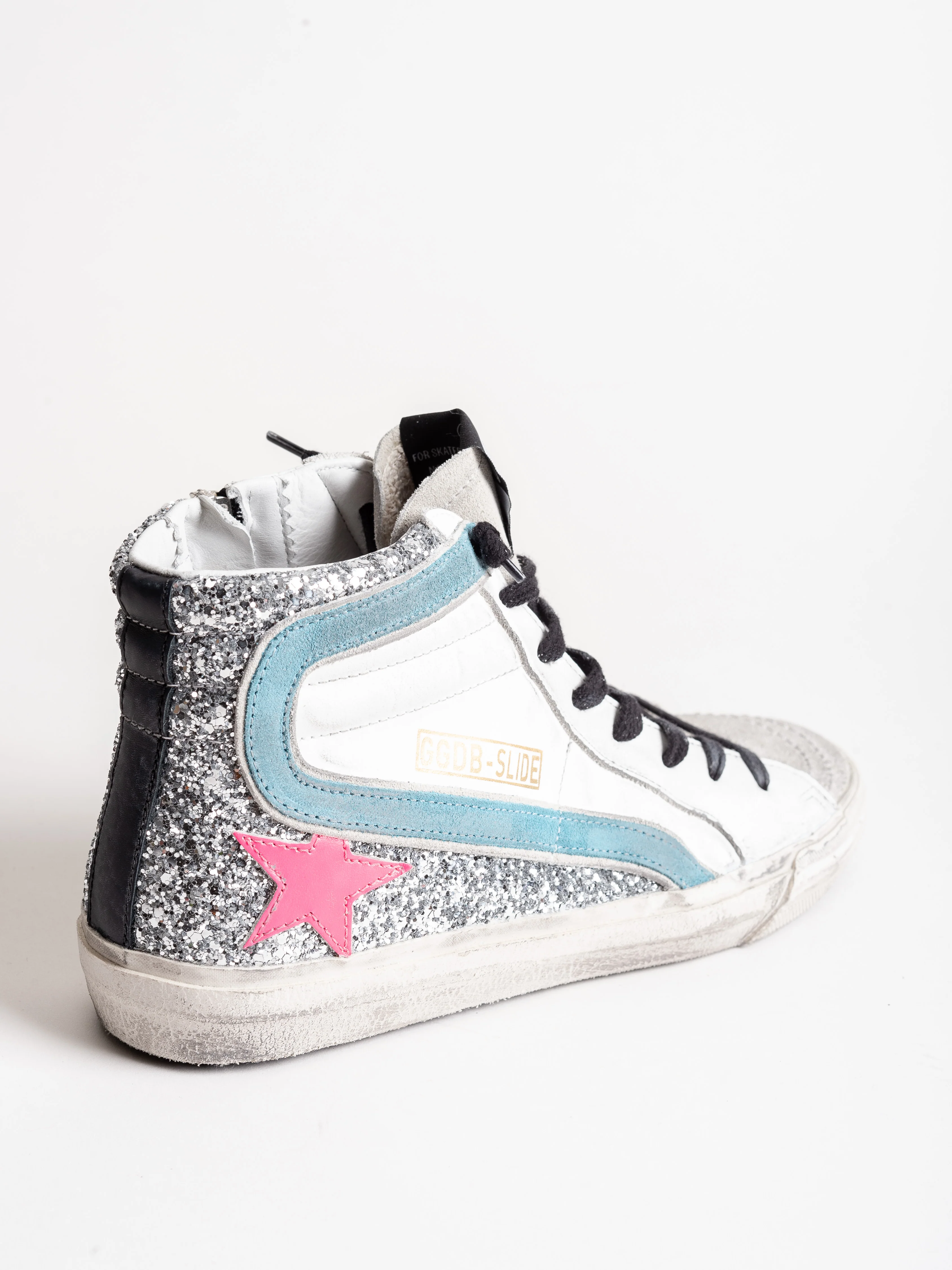 slide sneakers - white leather - Image 3