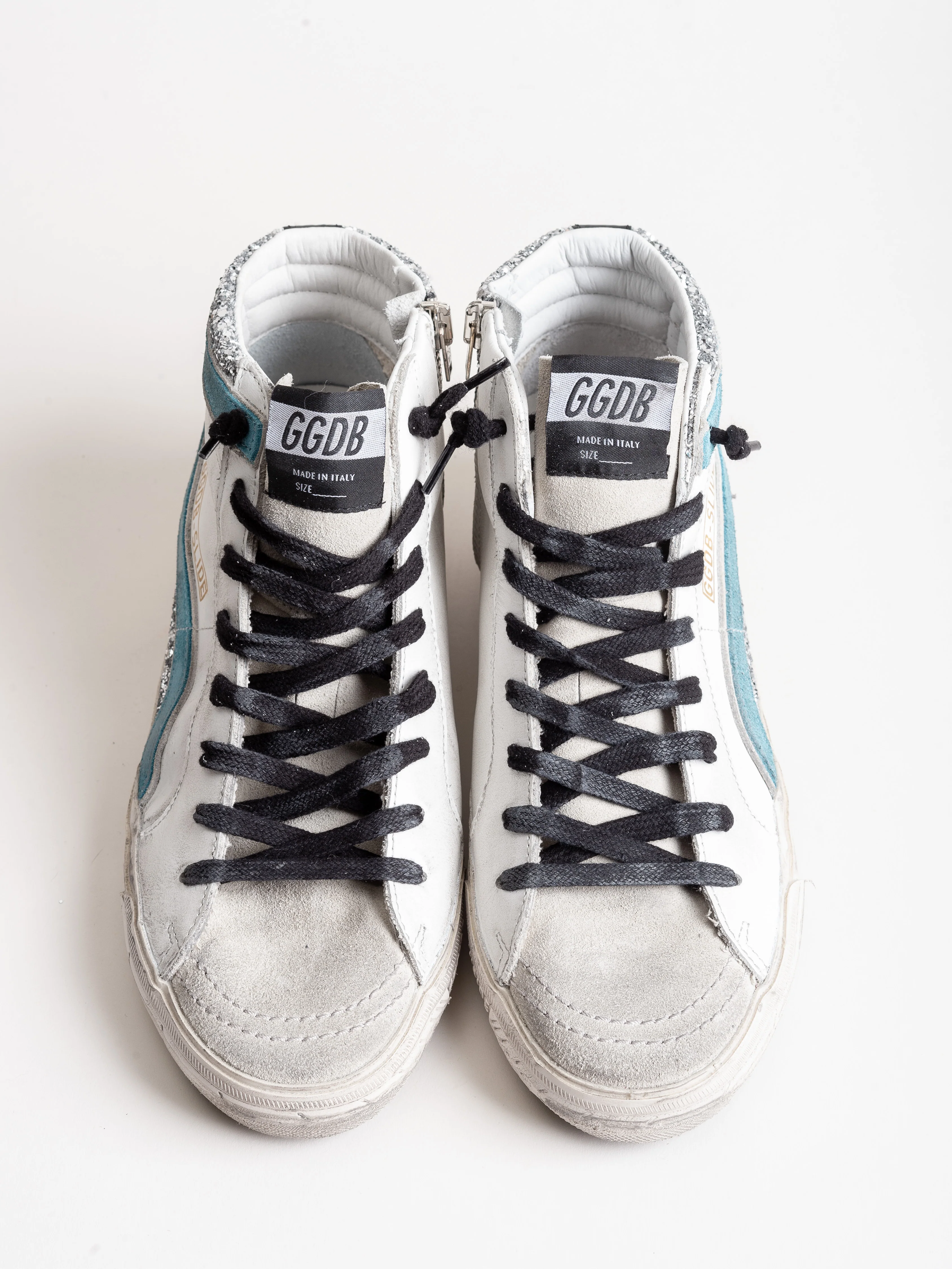 slide sneakers - white leather - Image 4