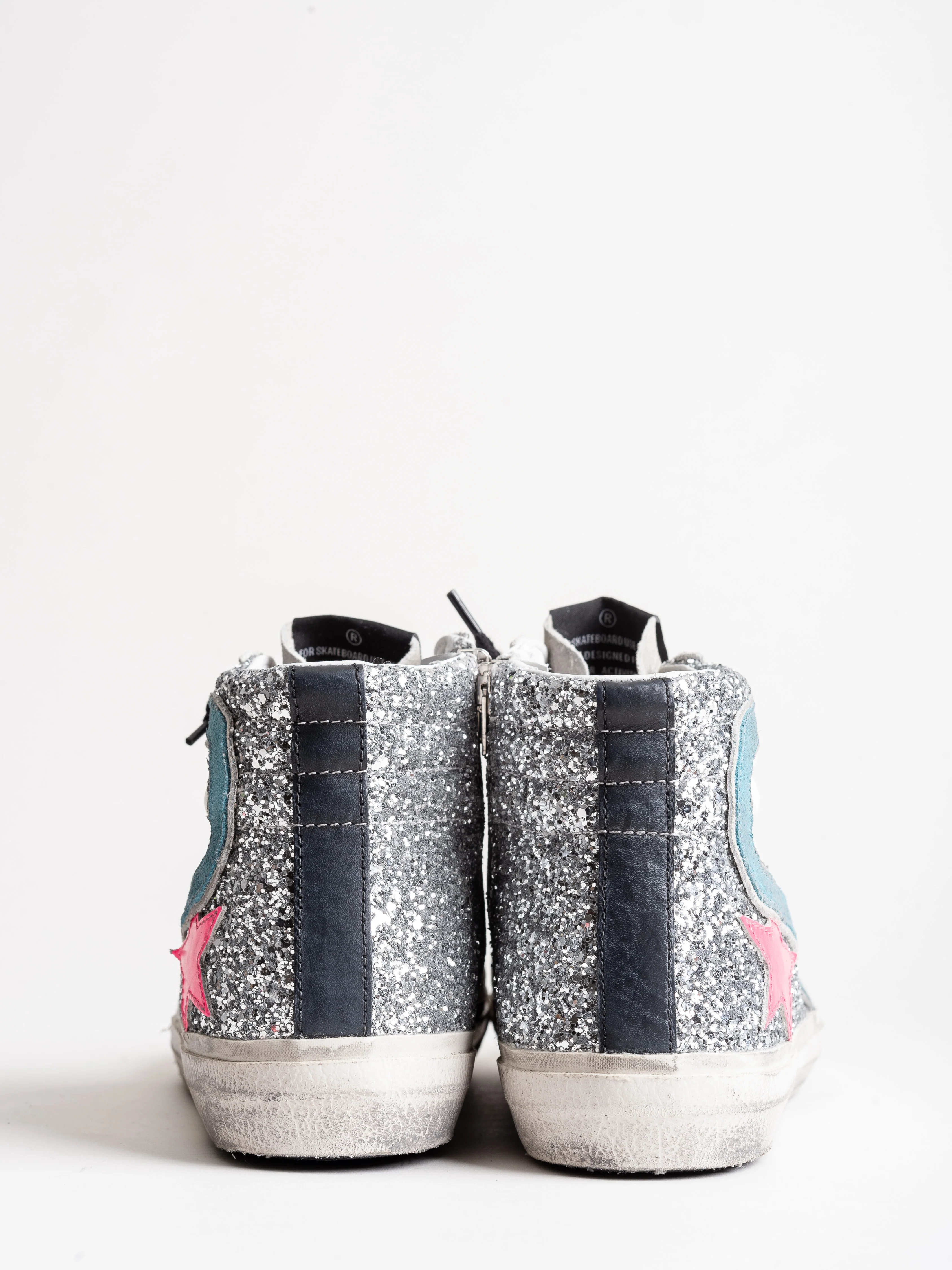 slide sneakers - white leather - Image 5