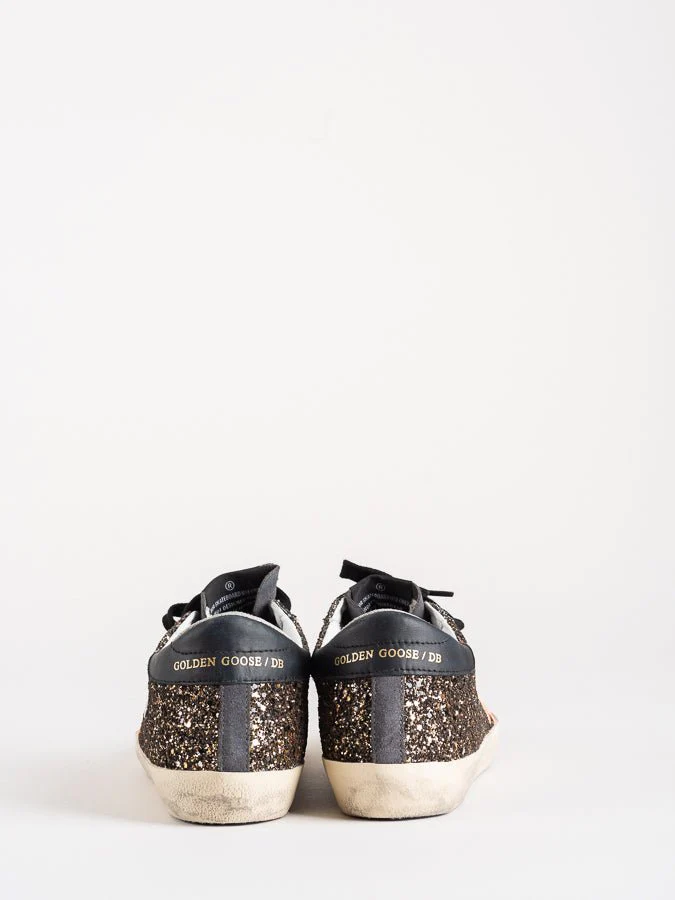 superstar sneaker - black gold glitter - Image 4