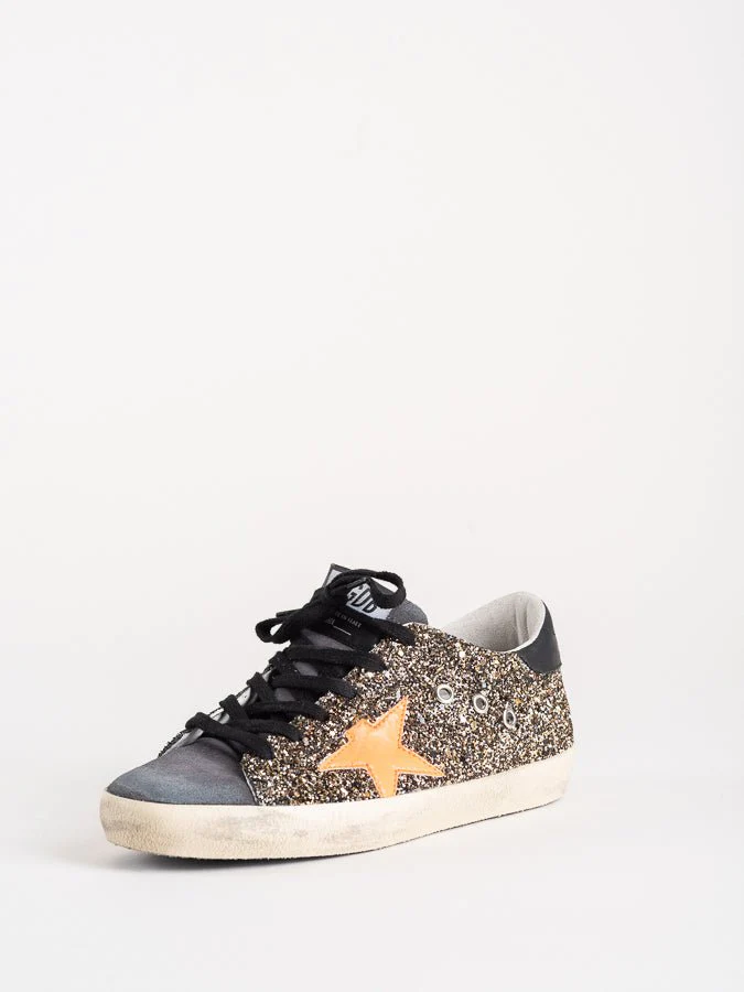 superstar sneaker - black gold glitter - Image 5
