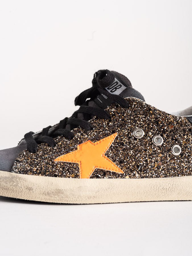 superstar sneaker - black gold glitter - Image 6