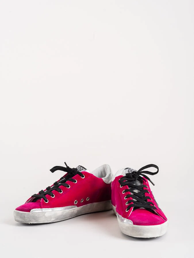 superstar sneaker - fuxia velvet/black star - Image 4