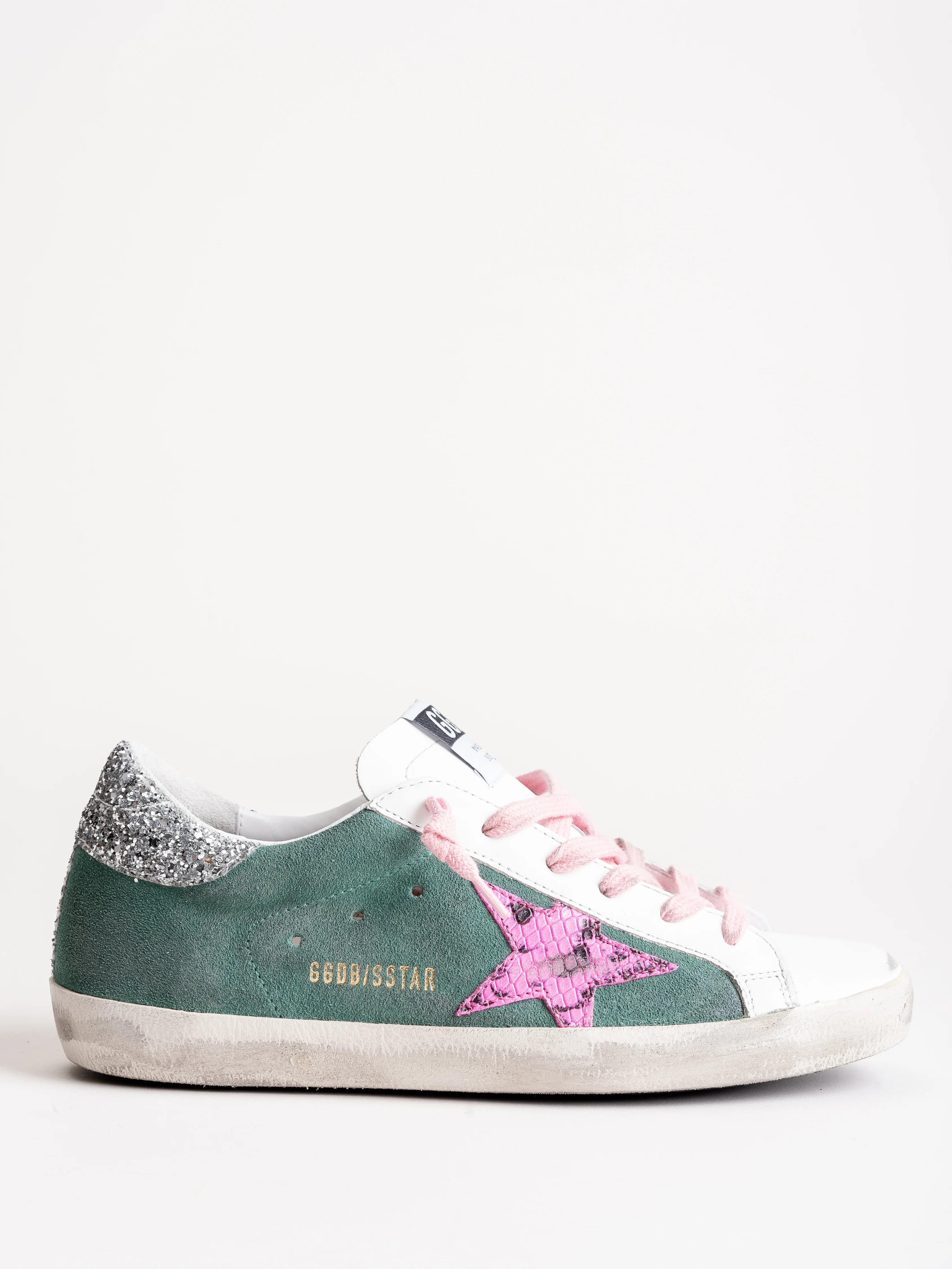 superstar sneaker - green leather